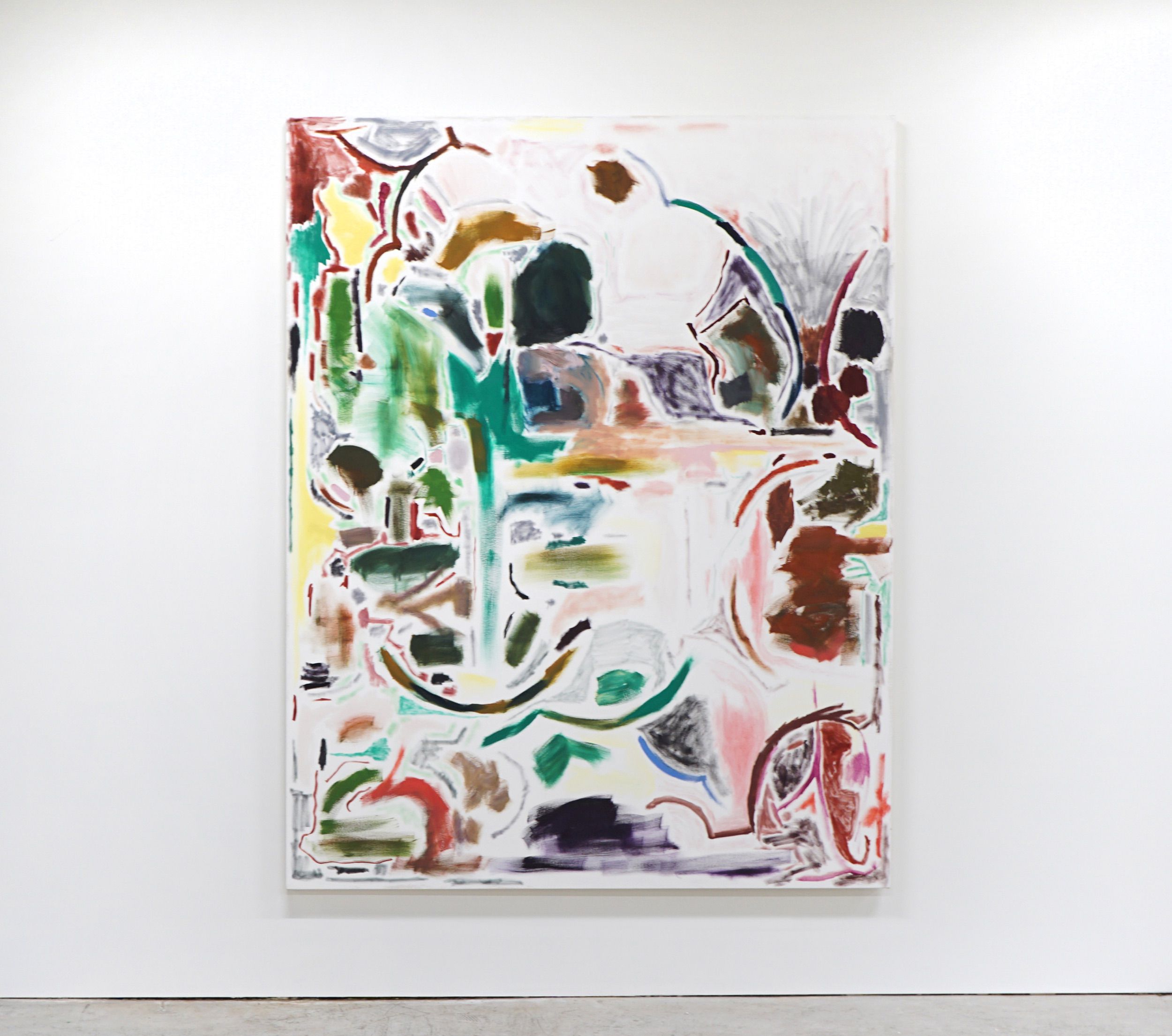  Laurie Reid  The pull of his phenomenon , 2013 Oil on canvas 84 x 66 inches 