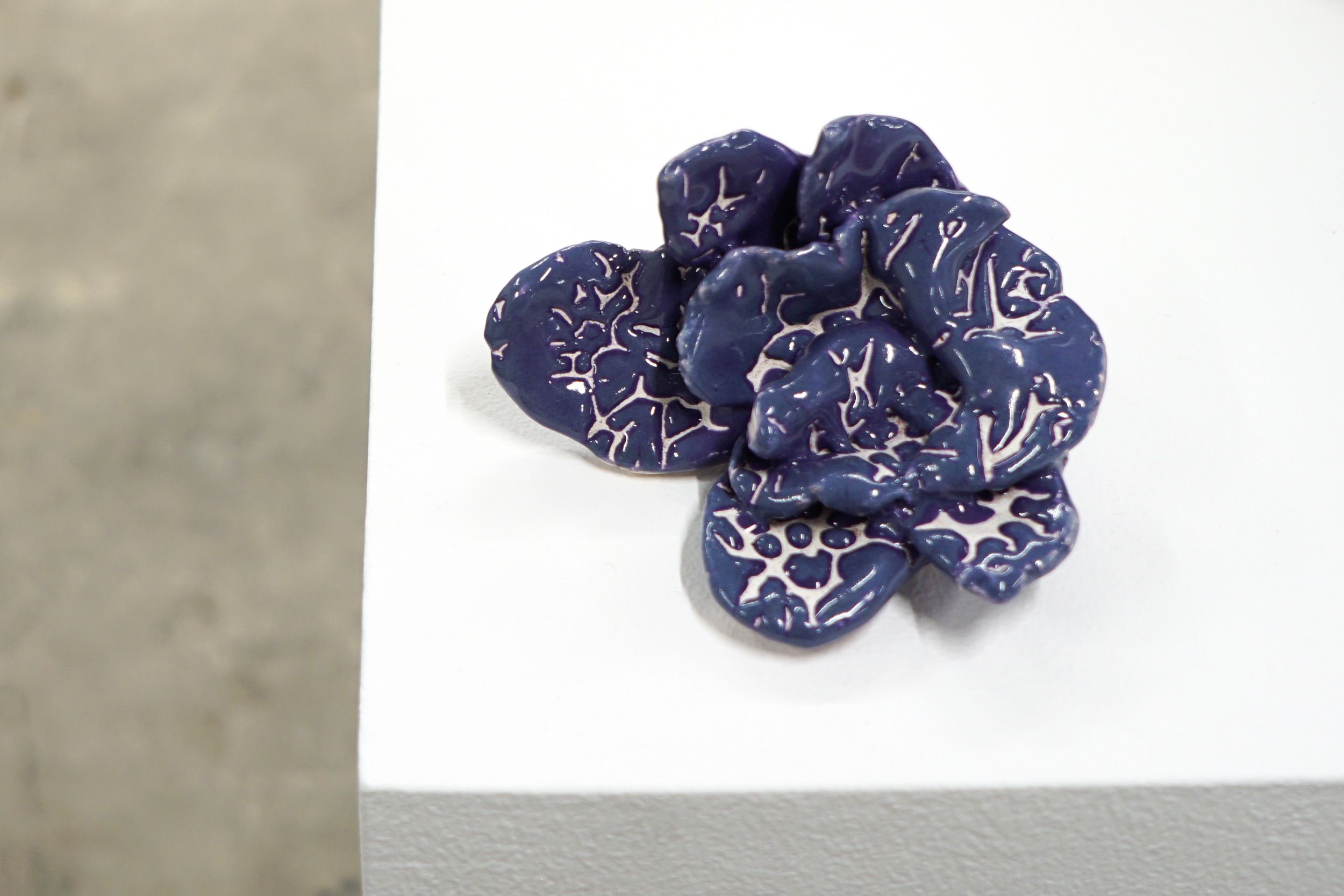  Lee Maida  Wet Orchid , 2016 Glazed ceramic 2.5 x 4.5 x 4.5 inches 