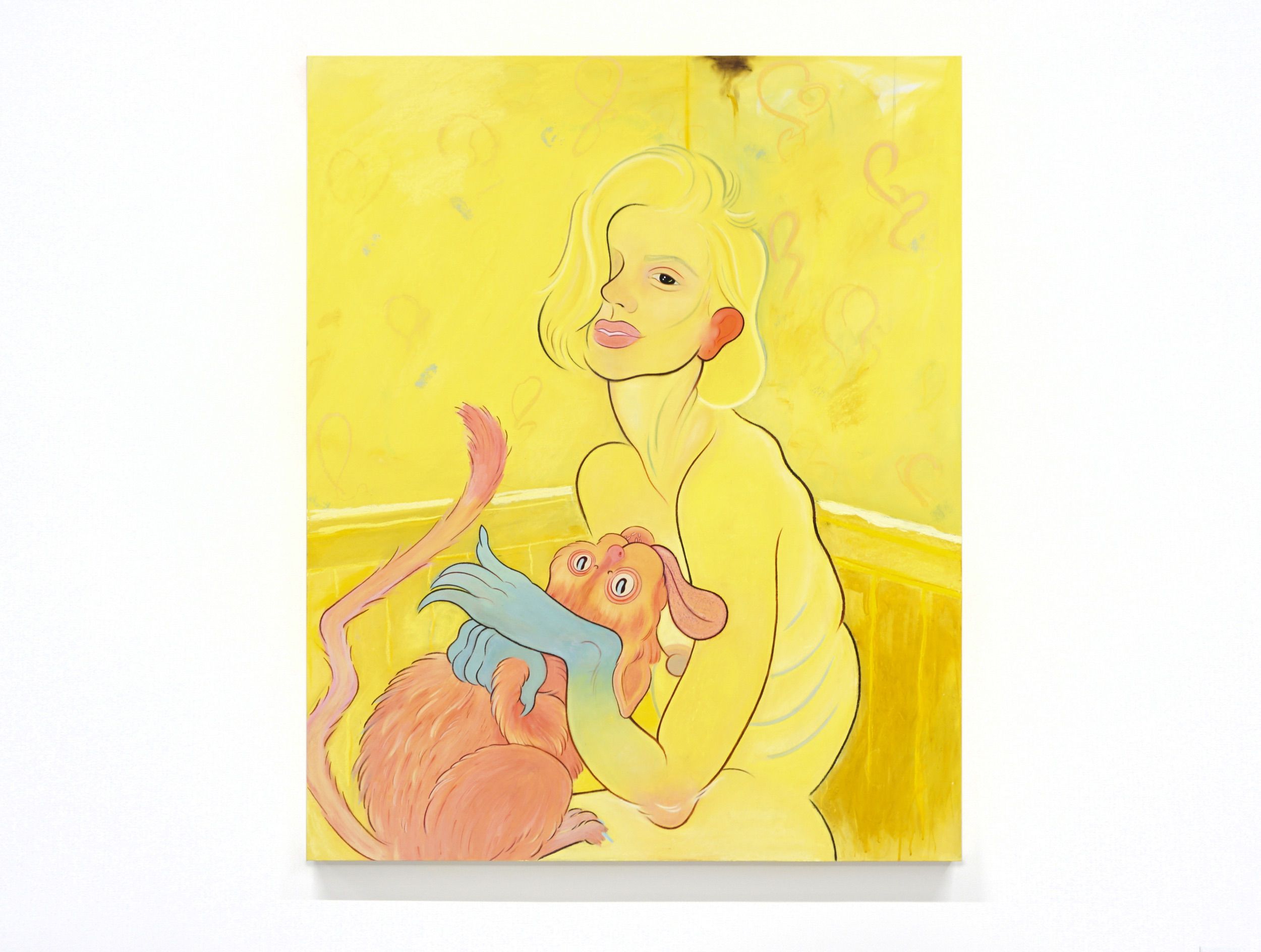  Koak  Blonde , 2016 Pigment, graphite, chalk, and milk casein on rag paper mounted on panel 60 x 48 inches 