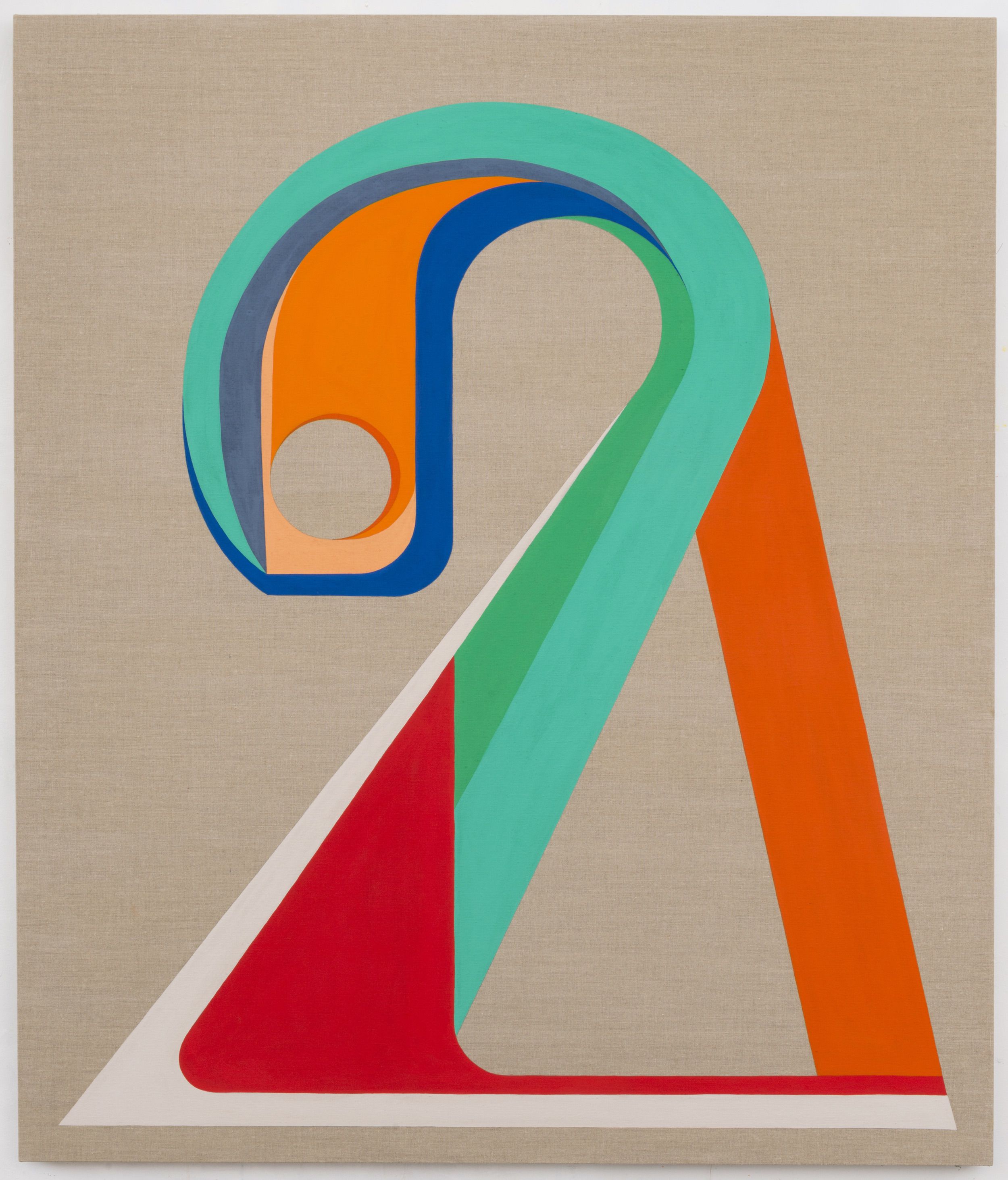  Eamon Ore-Giron  &amp; , 2015 Flashe on raw canvas 68 x 60 inches 