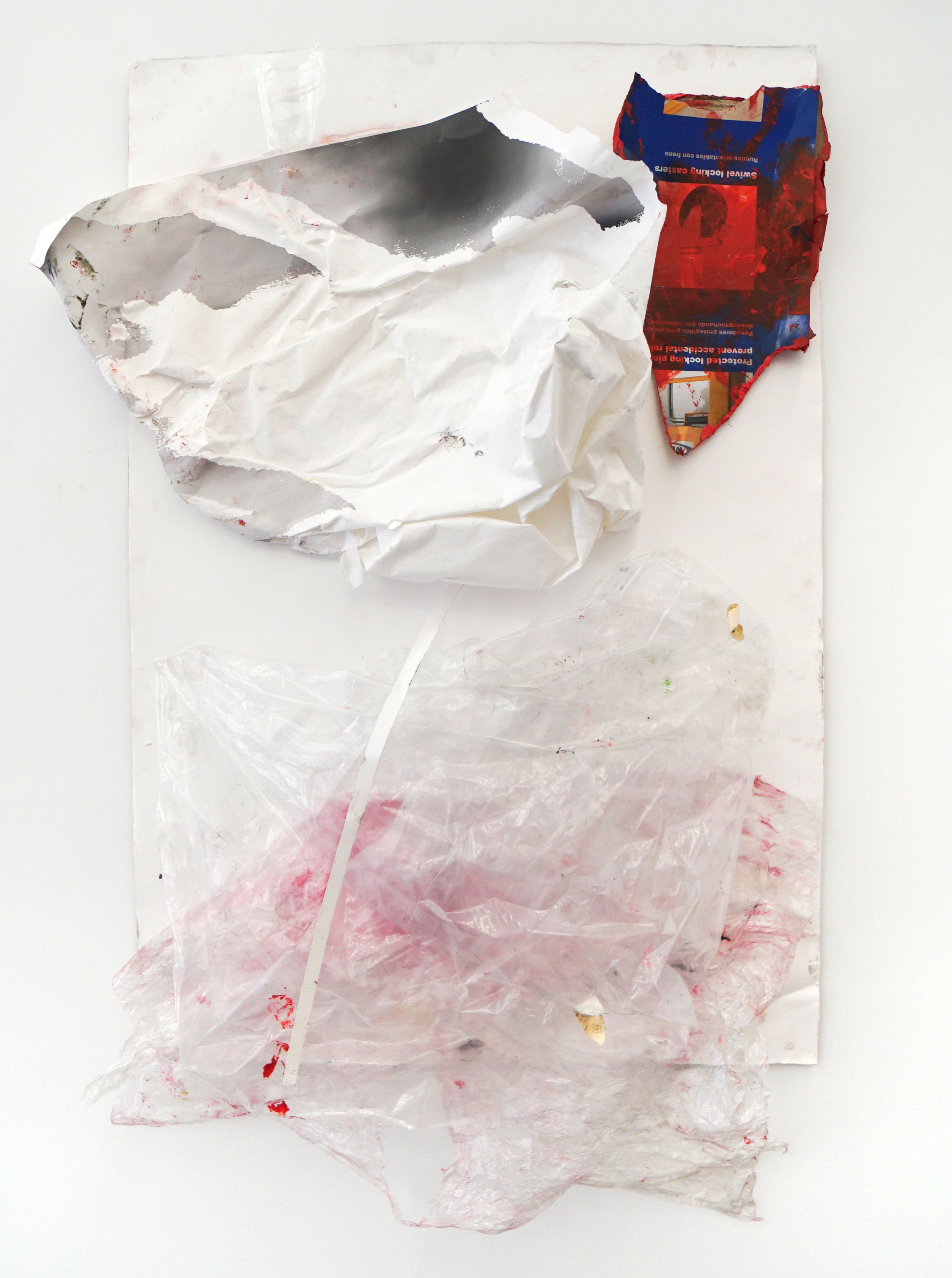  Jaymerson Payton  A Fading Memory , 2019 Plastic, glue, oil paint, and mixed media 48 x 30 inches 