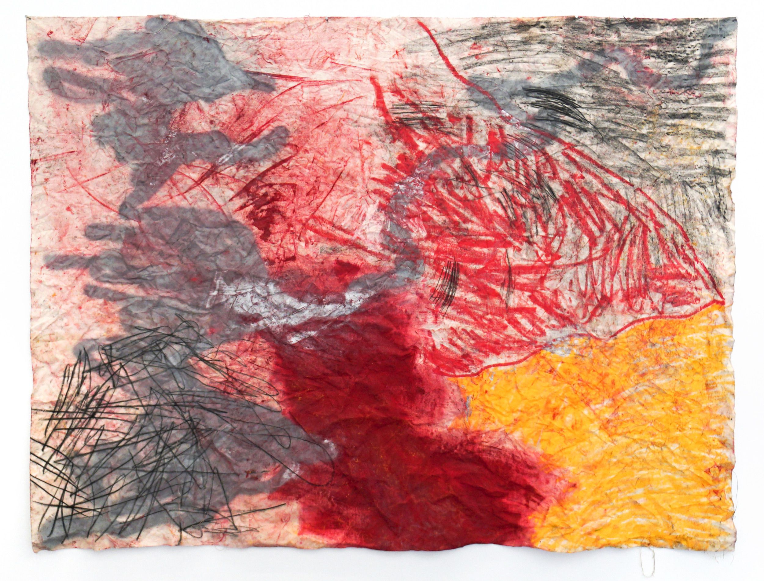  Jaymerson Payton  The Mountain As Seen From the Valley , 2019 Spray paint, oil paint, charcoal, and oil stick on canvas 71 x 94 inches 