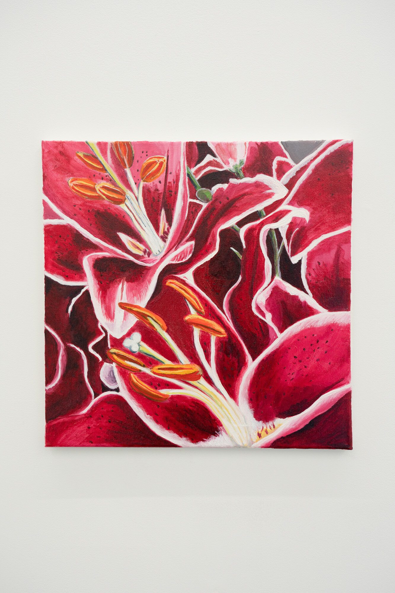  Shana Sharp  Lilies , 2019 Oil on canvas 14 x 14 inches 