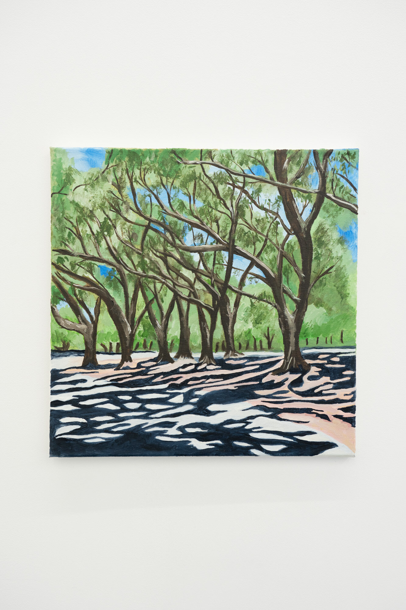  Shana Sharp  The Grove , 2019 Oil on canvas 14 x 14 inches 