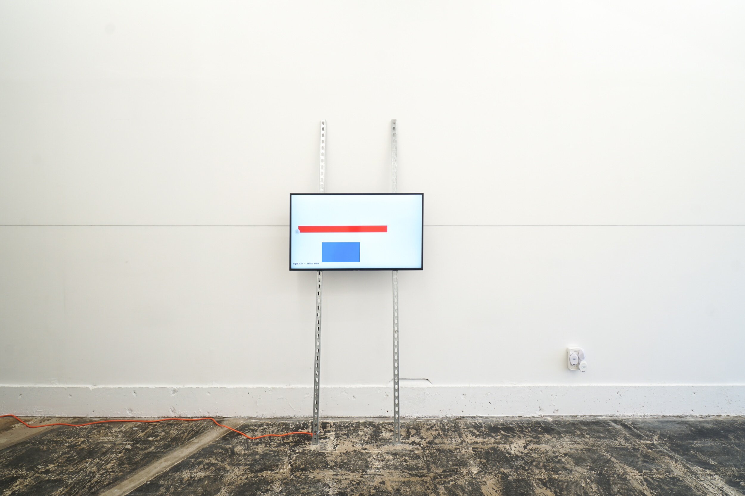  Anthony Discenza  Composition in Red and Blue , 2016 Flat-panel television, Webdriver Torso YouTube channel   Un'opera prodotta da una macchina, per l'utilizzo di altre macchine (A work produced by a machine, for the use of other machines),  2019 Fl