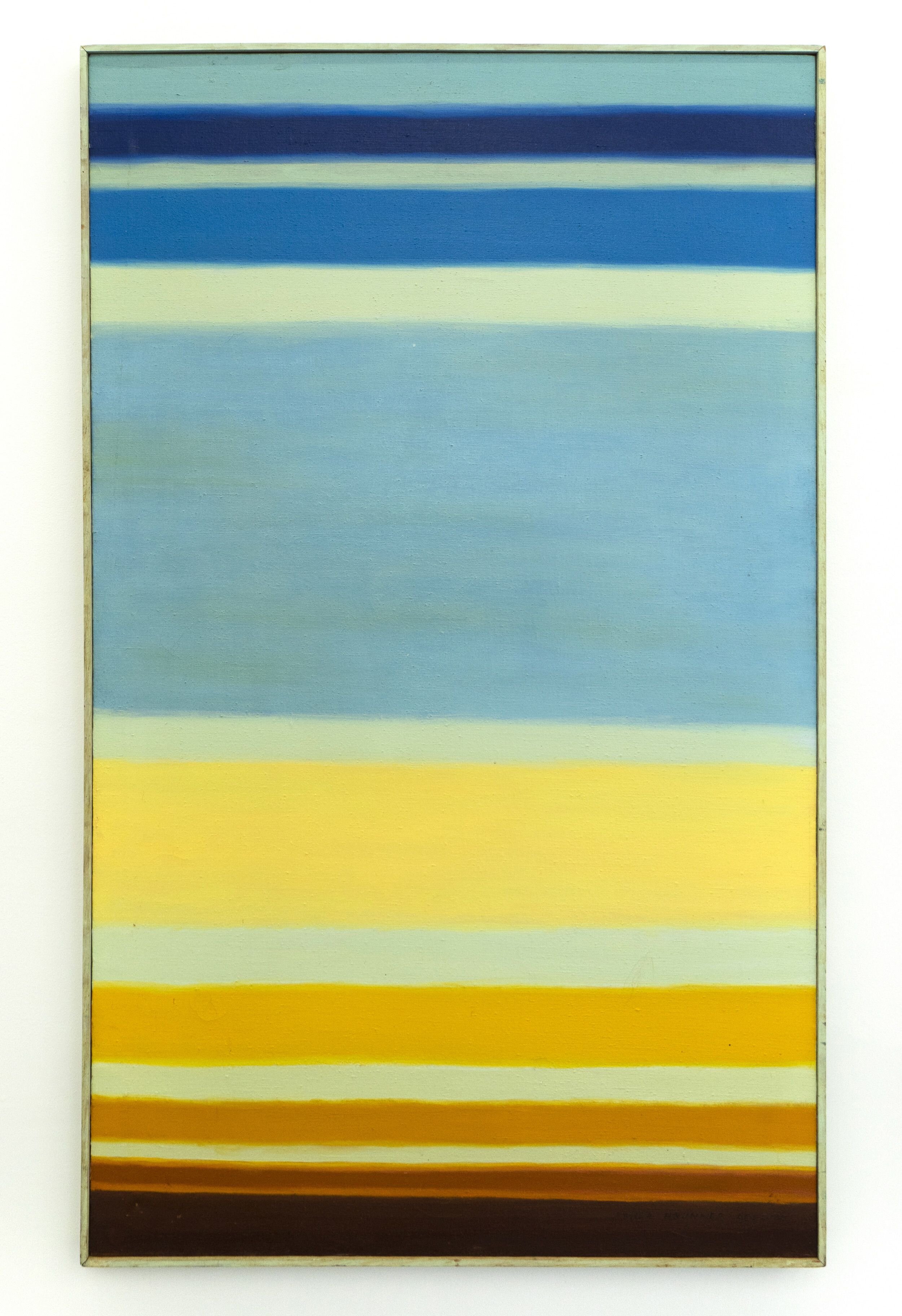  Paula Brunner Abelow  Sunset , 1968 Oil on linen with artist’s frame 48.5 x 29.5 inches 