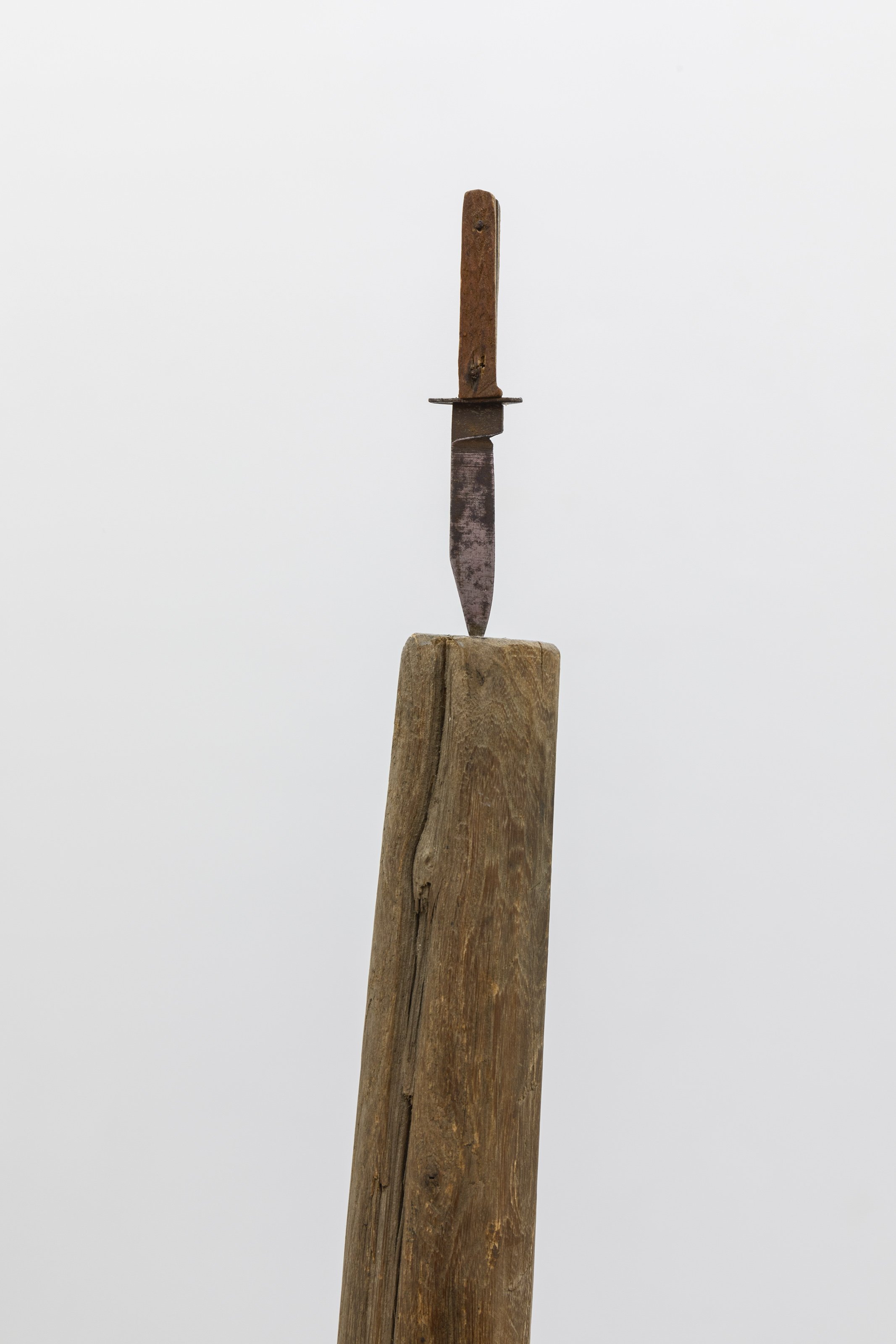  Hugo Montoya  cabbage smasher , 2021 (detail) Knife, wood, metal 