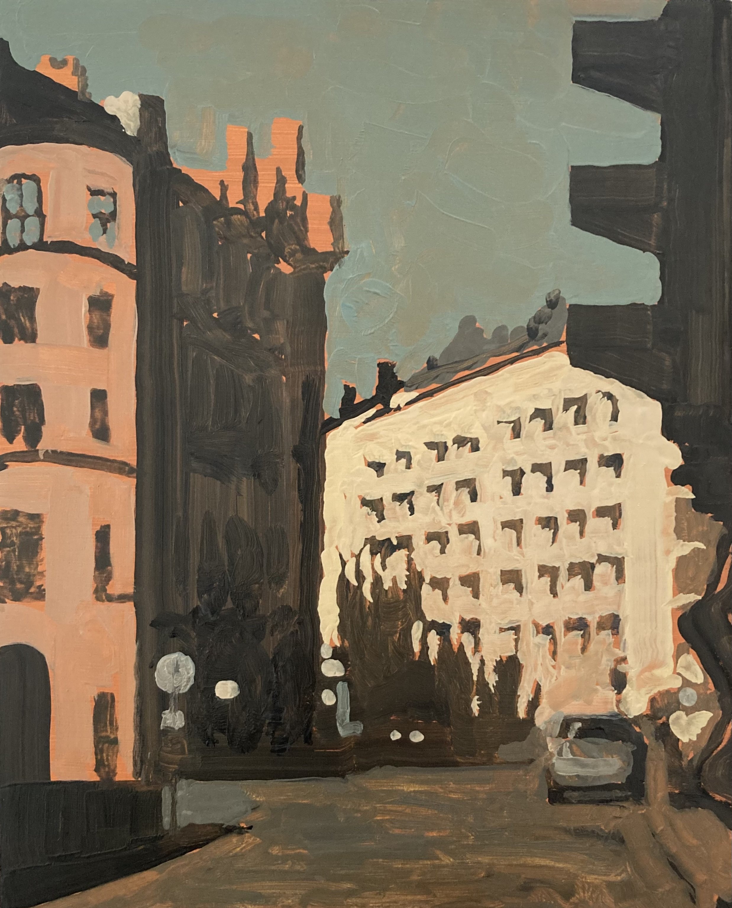  Will Yackulic  Late Winter (STHLM) , 2024 Oil on panel 9.125 x 7.25 inches 