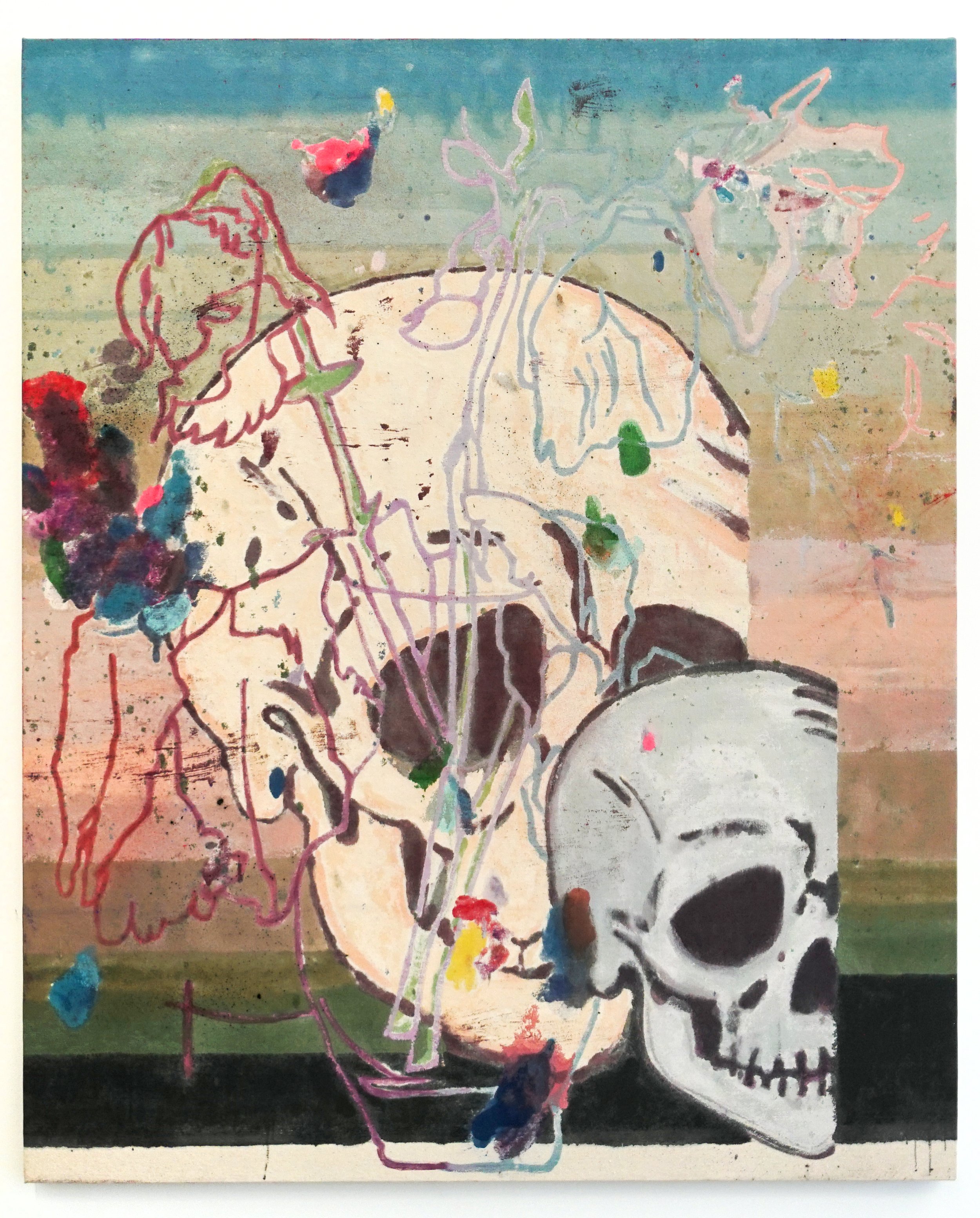  Chris Hood  Recursive Skull , 2019 Alkyd on canvas 54 x 44 inches 