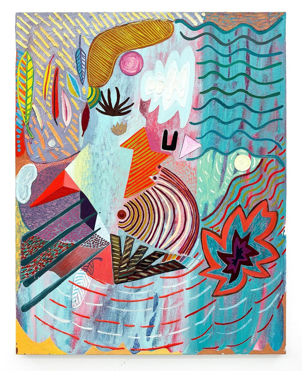  Karla Wozniak  Falling Leaves , 2024 Oil and acrylic on canvas 38 x 30 inches 