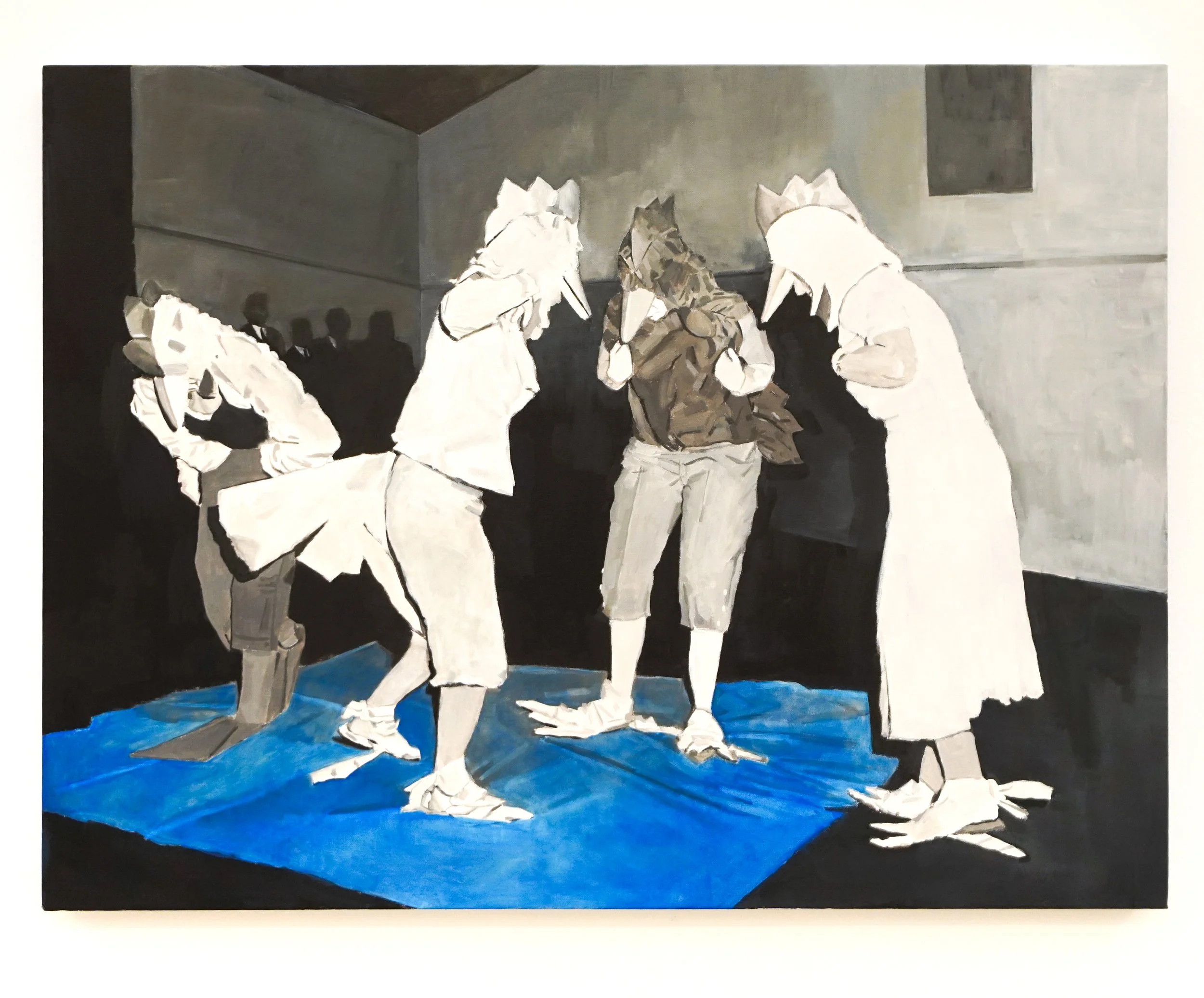  Kate Rhoades  Chicken Women , 2025 Oil on canvas 40 x 30 inches 