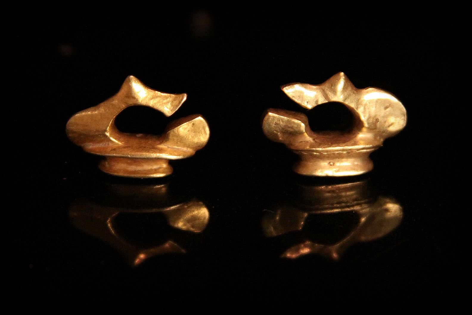 Rare Early Classic Period Gold Earrings. Java, Indonesia.jpg