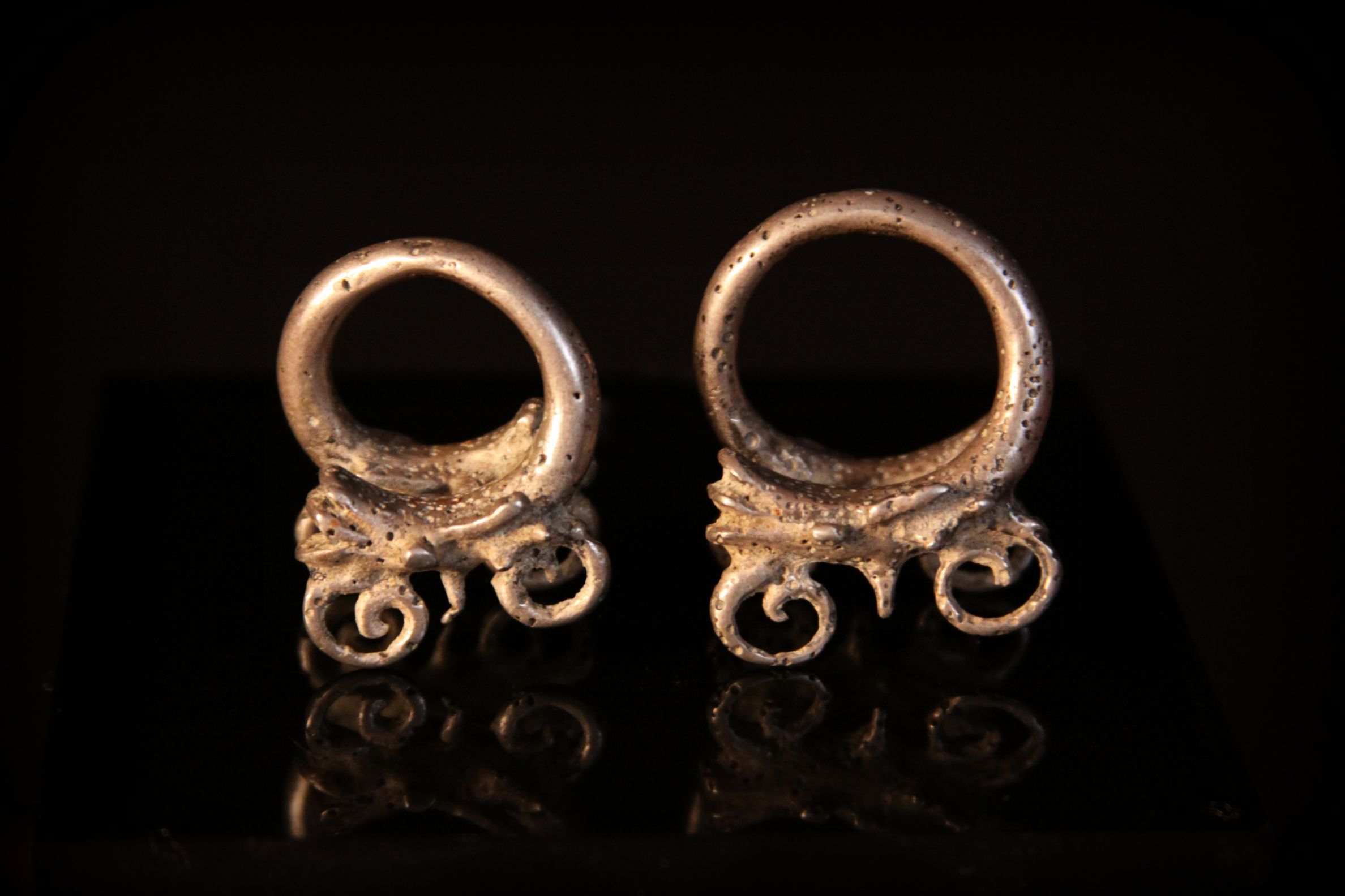 Rare Antique Silver Aso Earrings. Kelabit tribe. Borneo, Malaysia.jpg