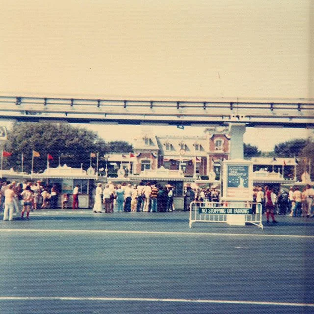 Front gate of Disneyland, 1975