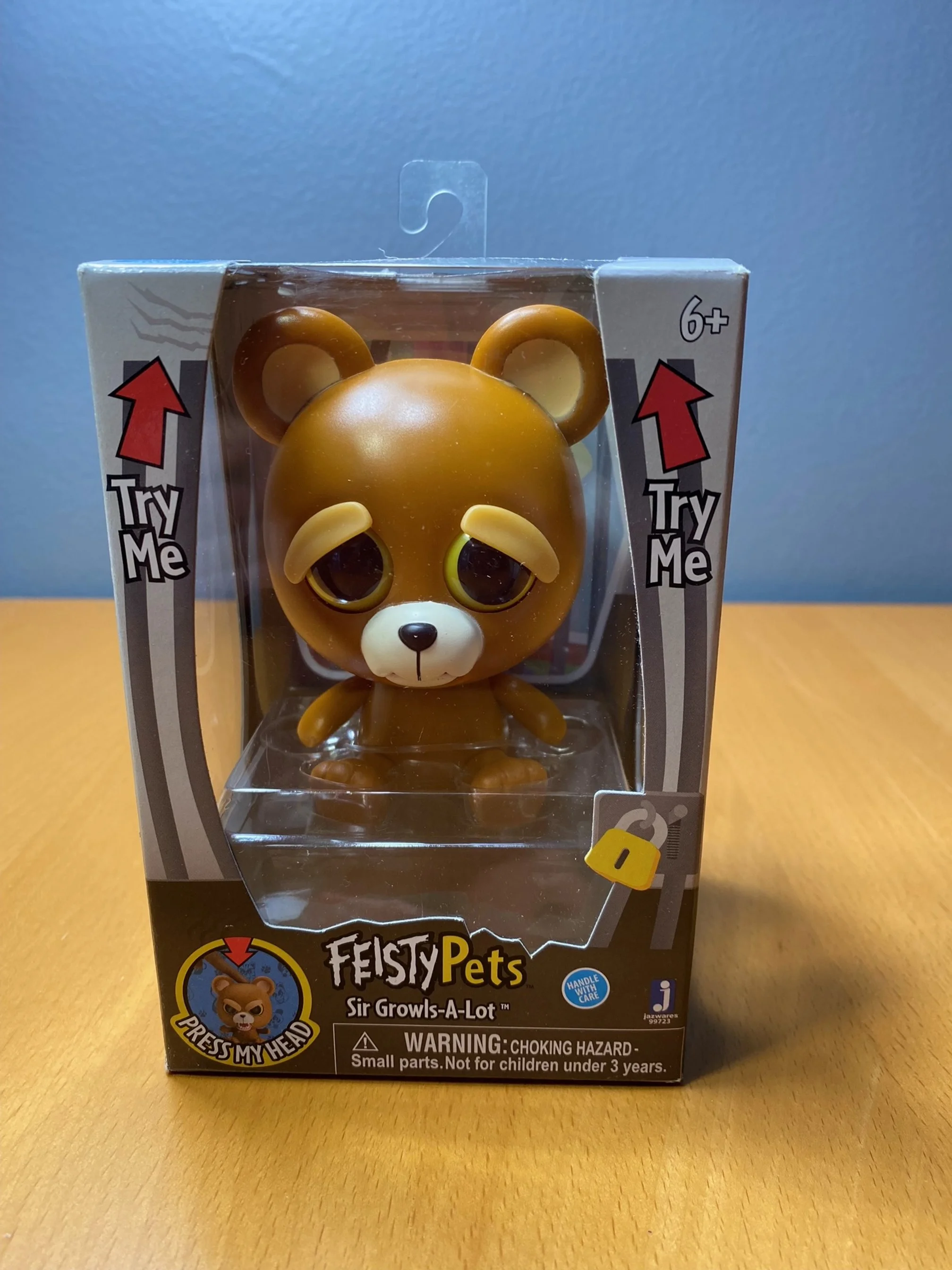 Feisty Pets 4" Vinyl Brown Bear - Sir Growls-A-Lot