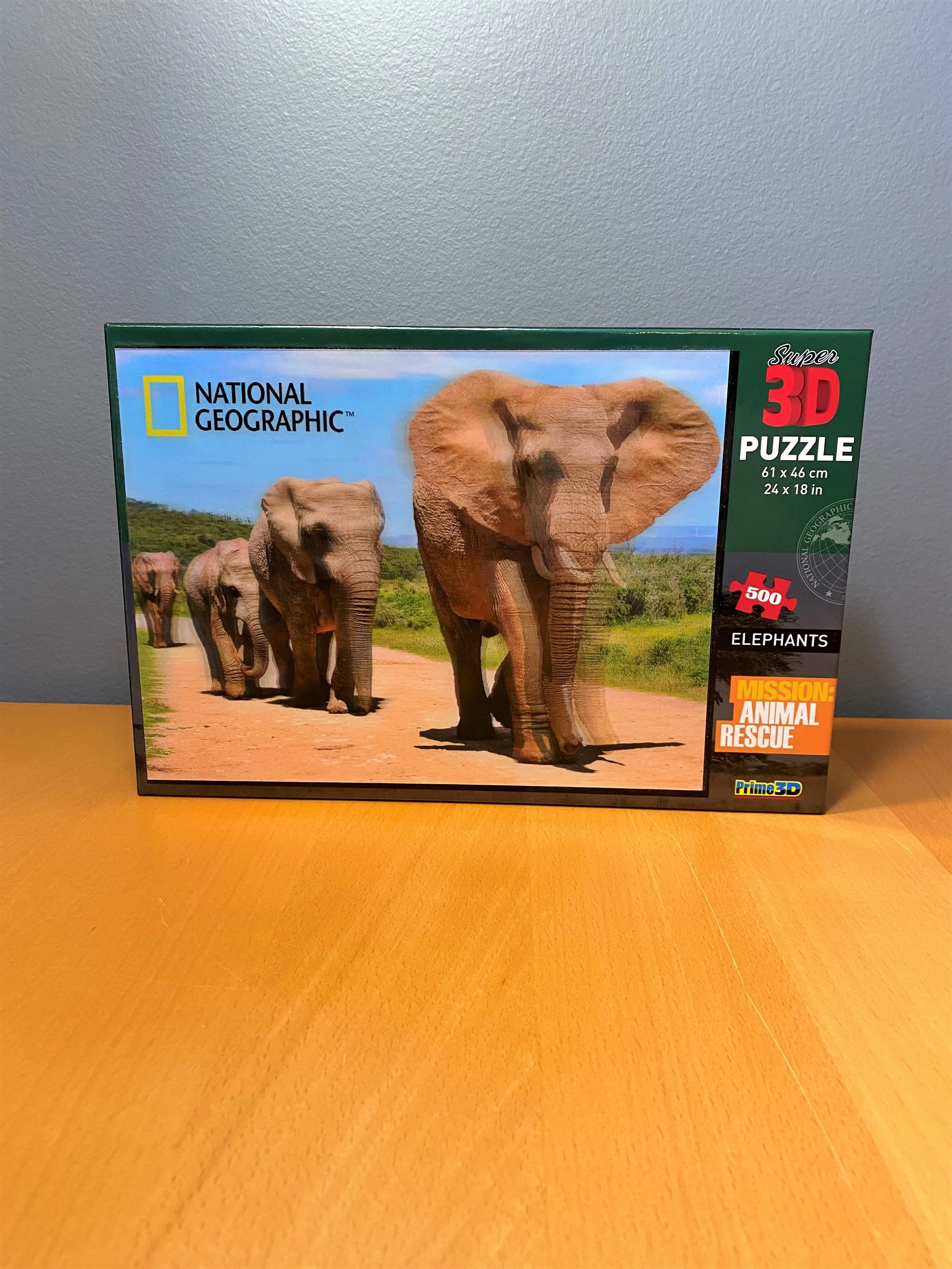 National Geographic 500 Piece Super 3D Puzzle Elephants