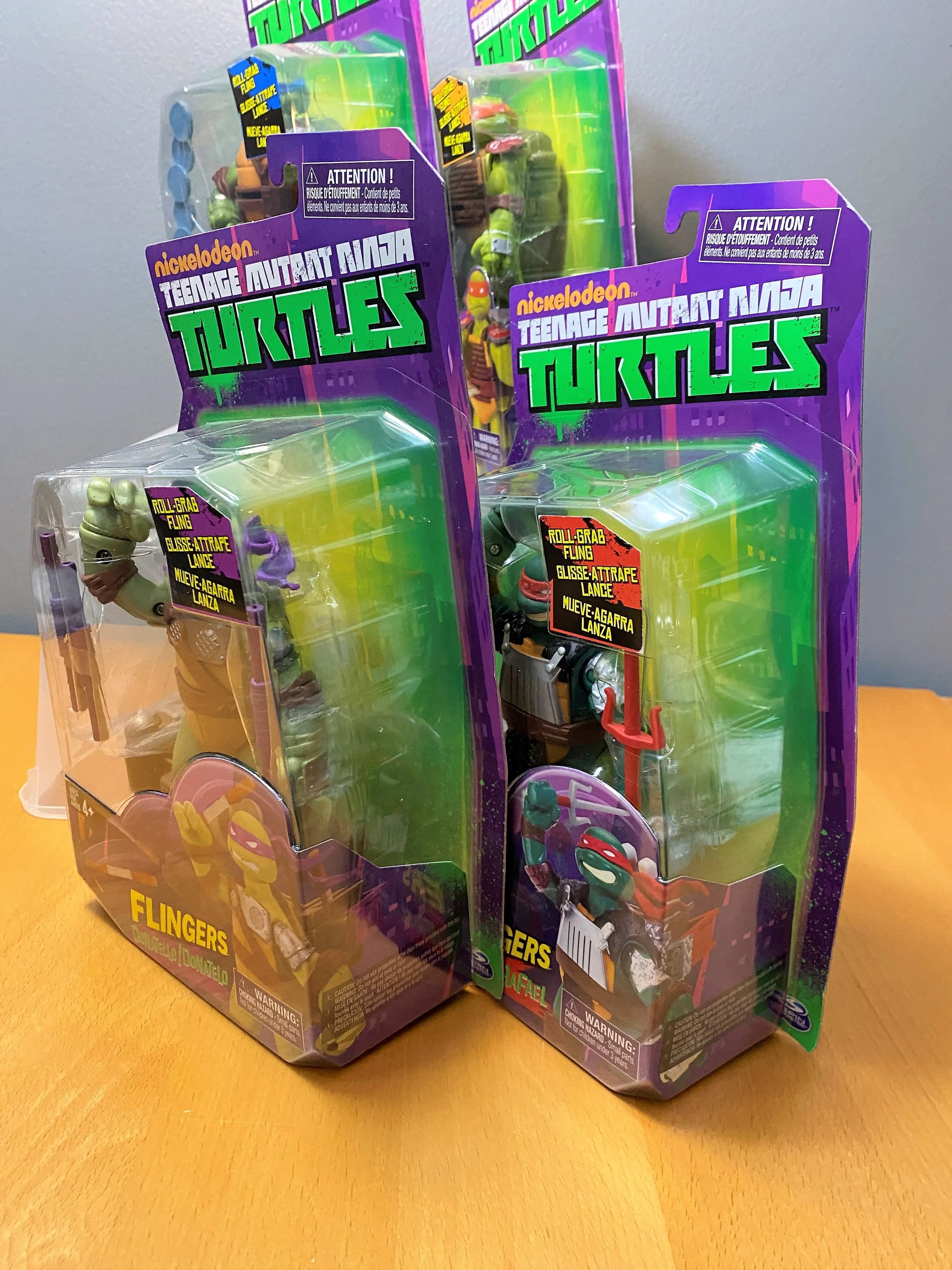 Teenage Mutant Ninja Turtles Flingers 2012 (Raph Don Leo Mike) Set of 4 ...