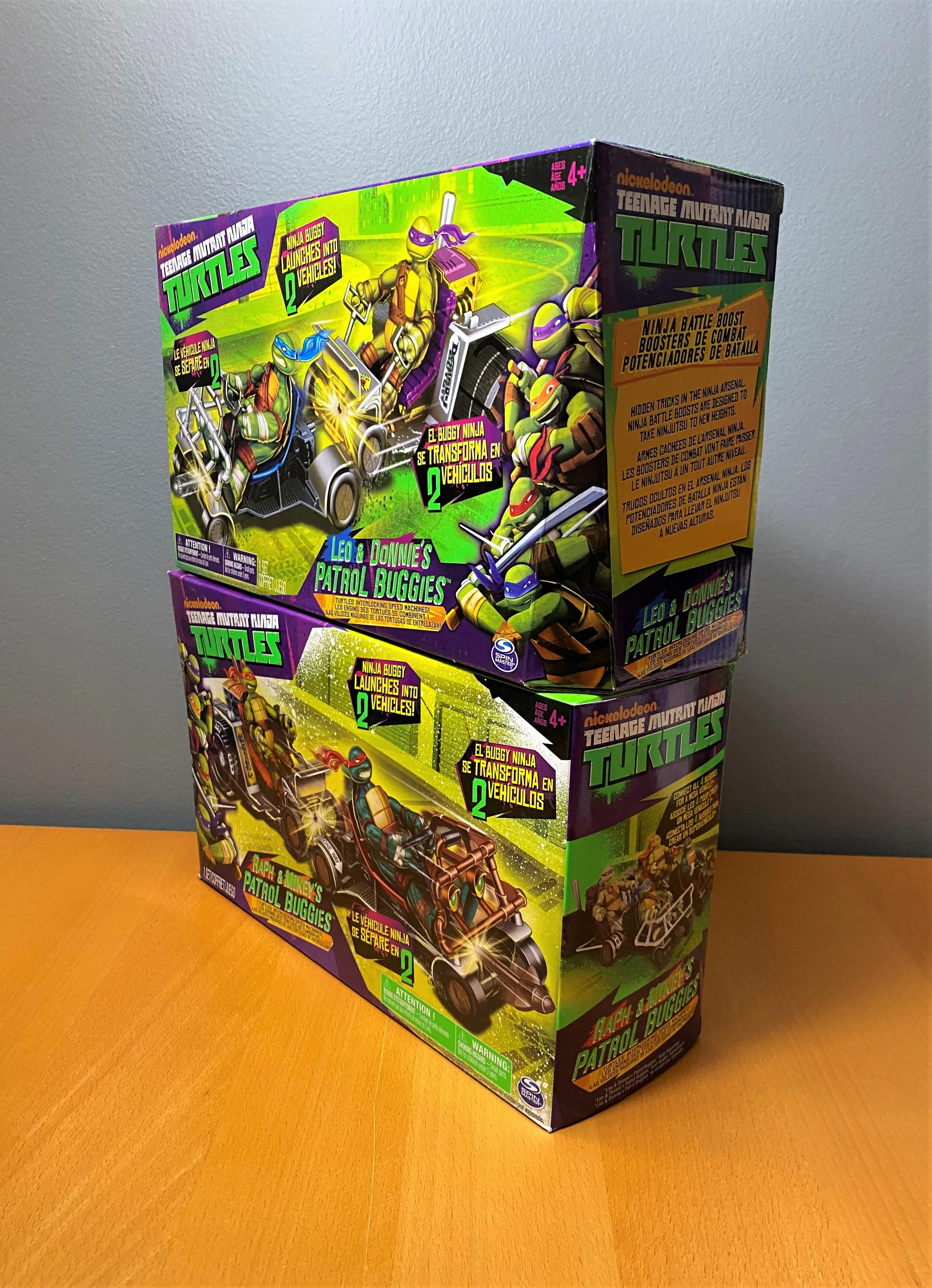 Teenage Mutant Ninja Turtles Leo & Don + Raph & Mike Patrol Buggies ...