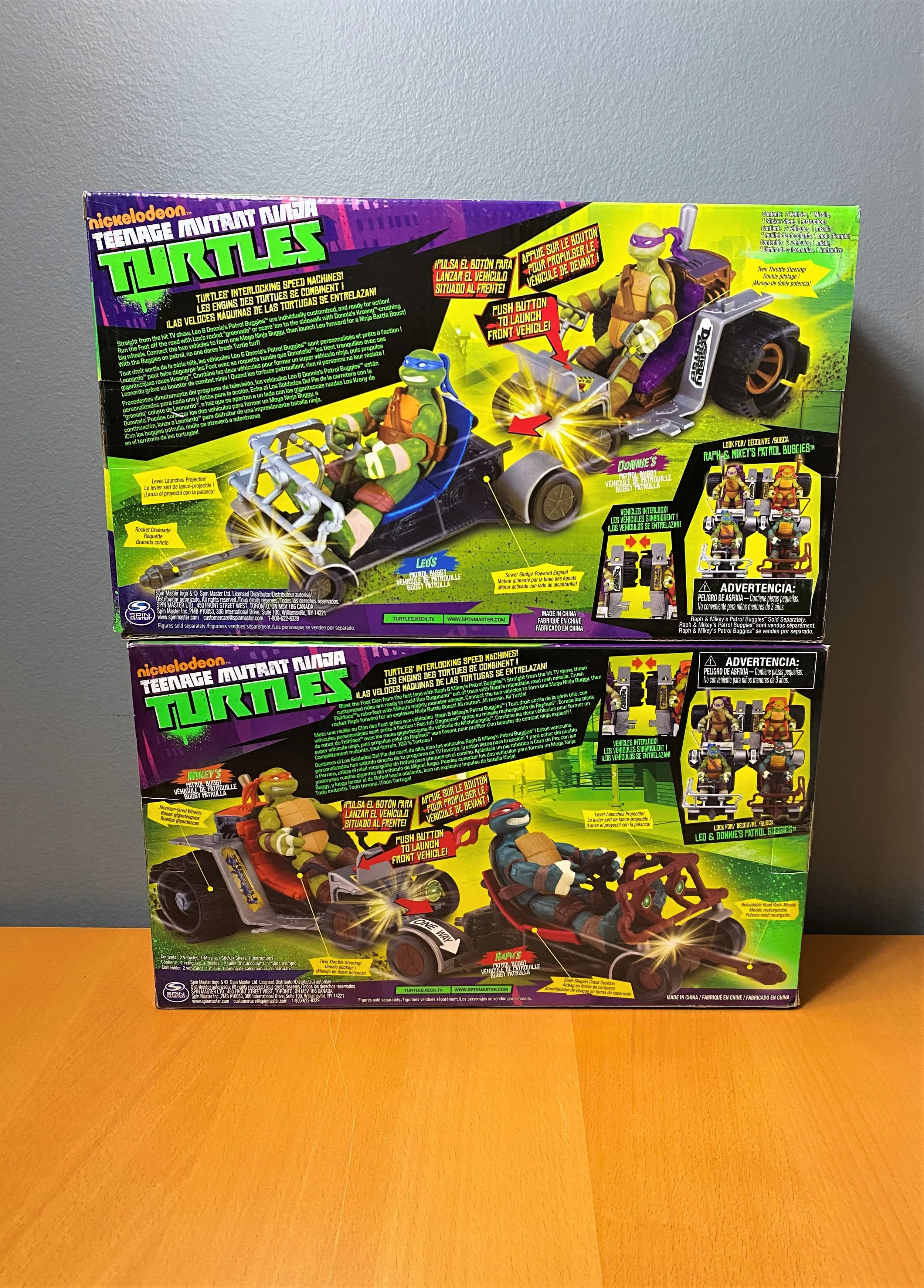 Teenage Mutant Ninja Turtles Leo & Don + Raph & Mike Patrol Buggies ...