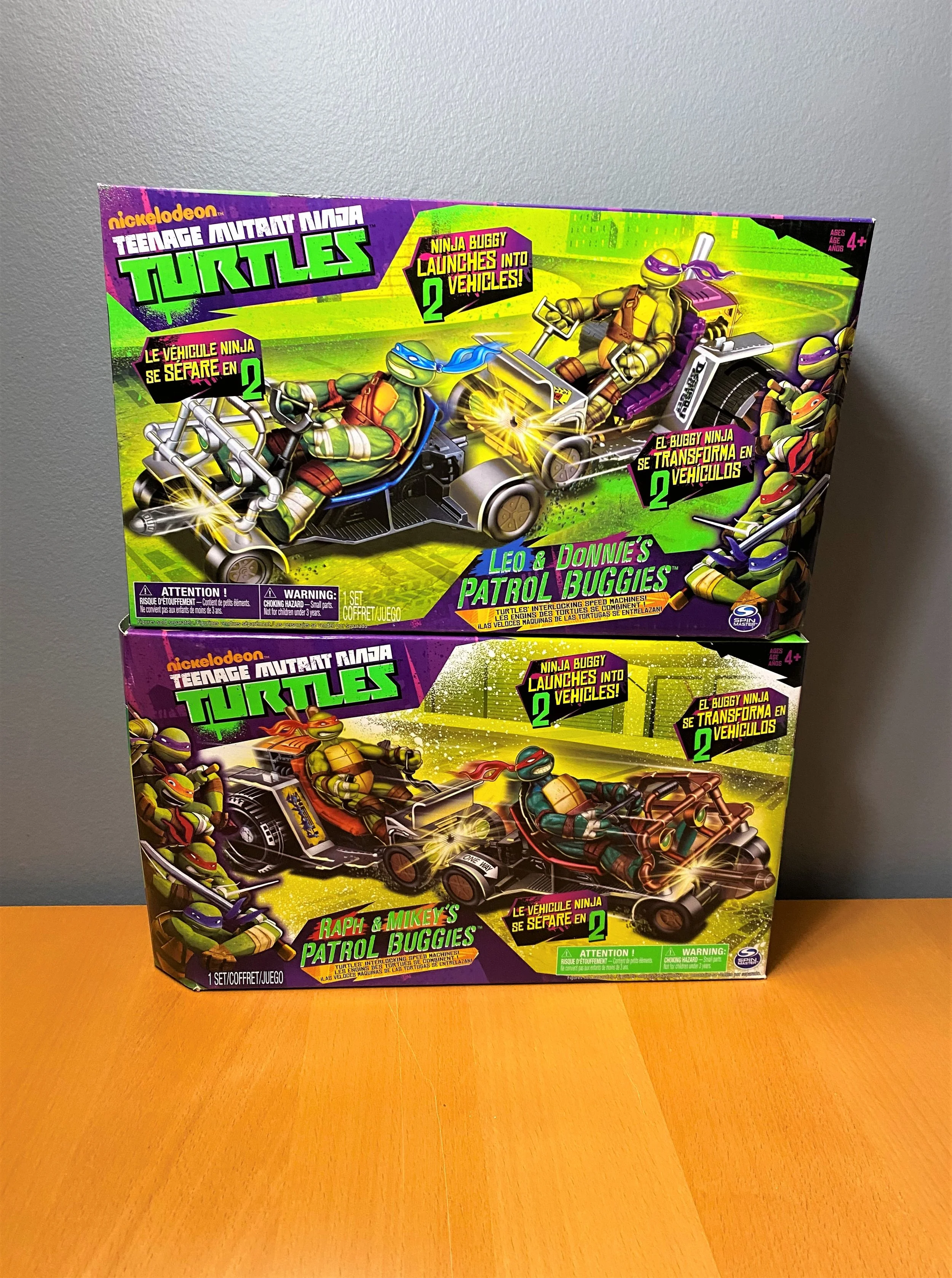 Teenage Mutant Ninja Turtles Leo & Don + Raph & Mike Patrol Buggies ...