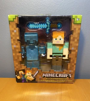 Minecraft Alex in Diamond Armor Large Scale Action Figure — Toys 'N Little  Treasures