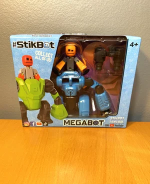 StikBot Zing Megabots Set 3 Action Figure Con Mega Veicoli - Turbo, Knockout, Avalanche