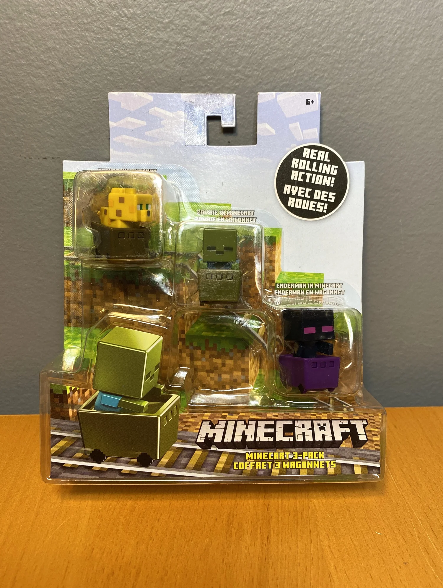 Minecraft Minecart 3-Pack Ocelot, Zombie & Enderman — Toys 'N
