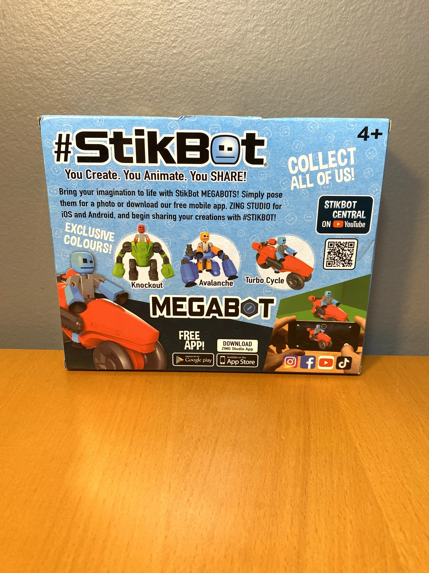 StikBot Zing Megabots – Set 3 Action Figure Con Mega Veicoli Turbo, Knockout, Avalanche – Per Film In Stop Motion - 2