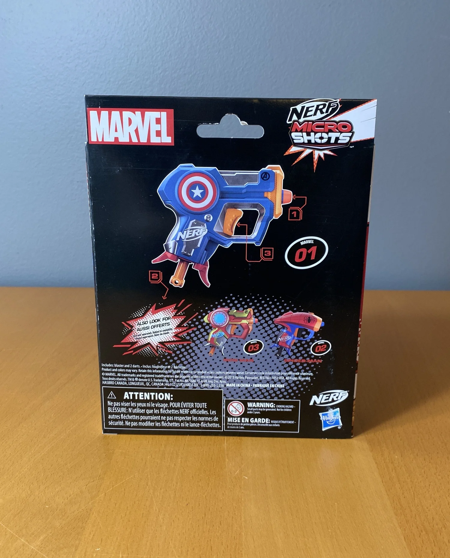 Nerf Marvel Microshots Captain America Blaster — Toys 'N Little