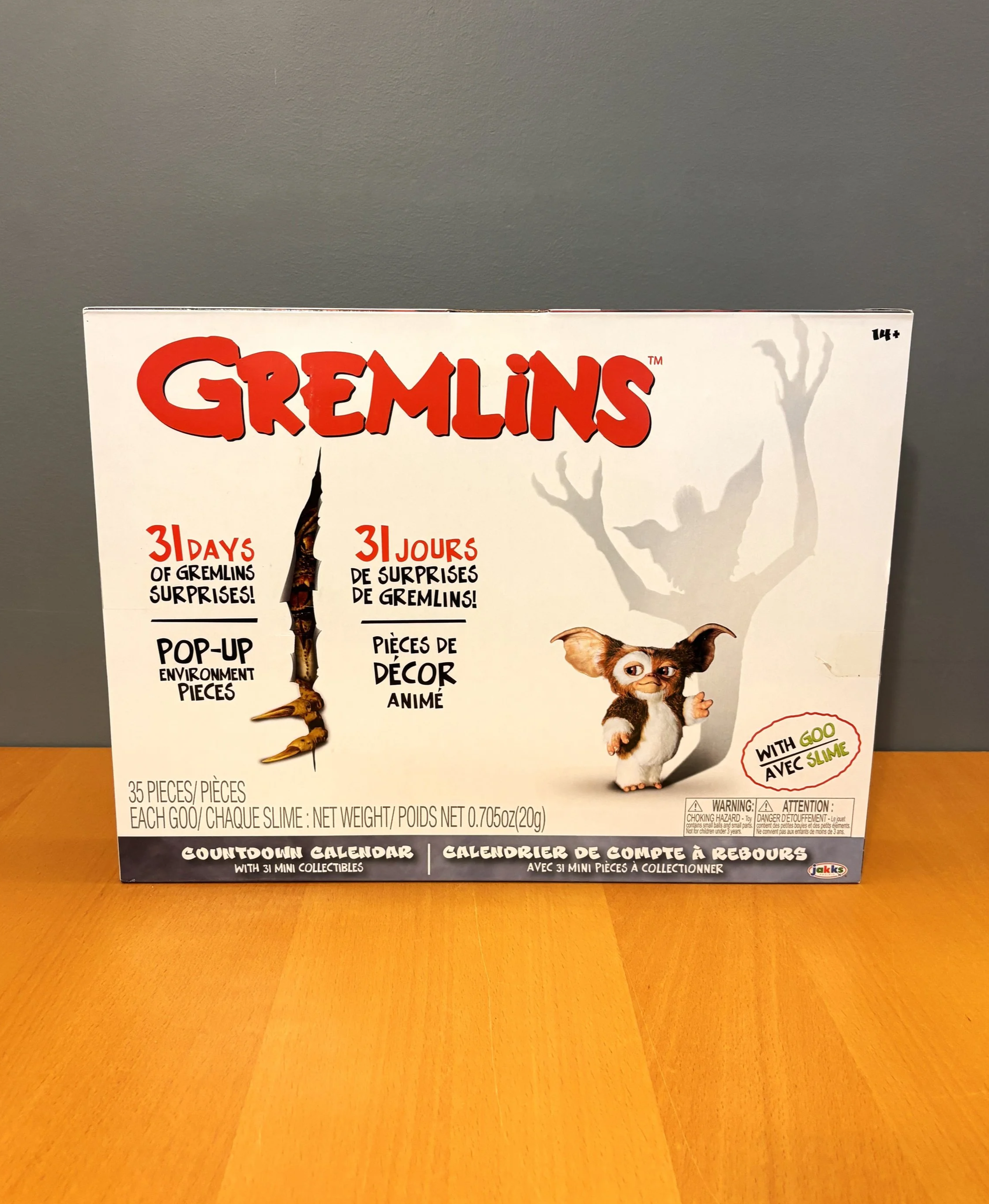 Gremlins Advent Calendar by Jakks Pacific 31 Piece Set Spooky Surprises & Collectible Figures