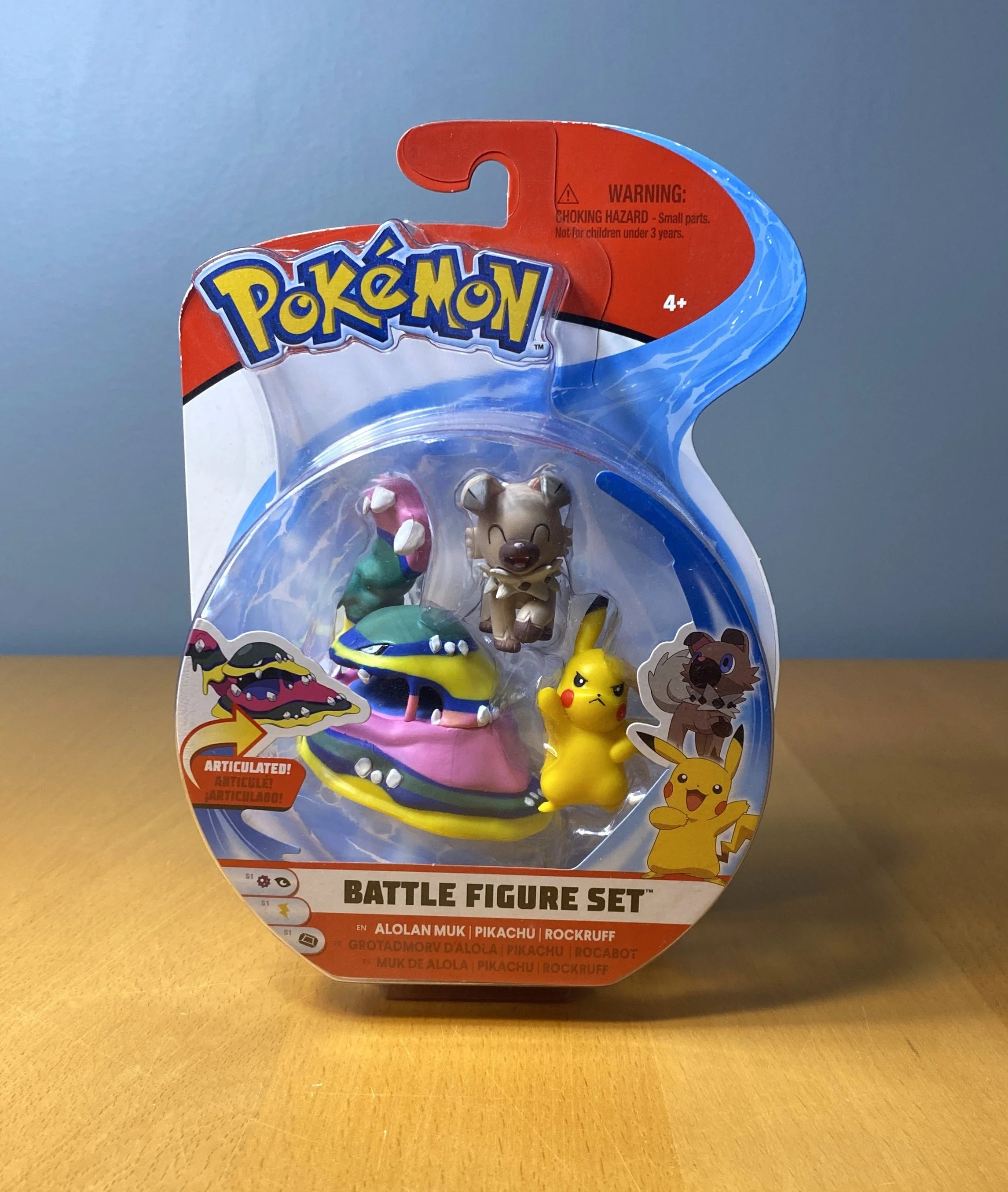Pokemon Battle Figure Set Alolan Muk, Pikachu & Rockruff