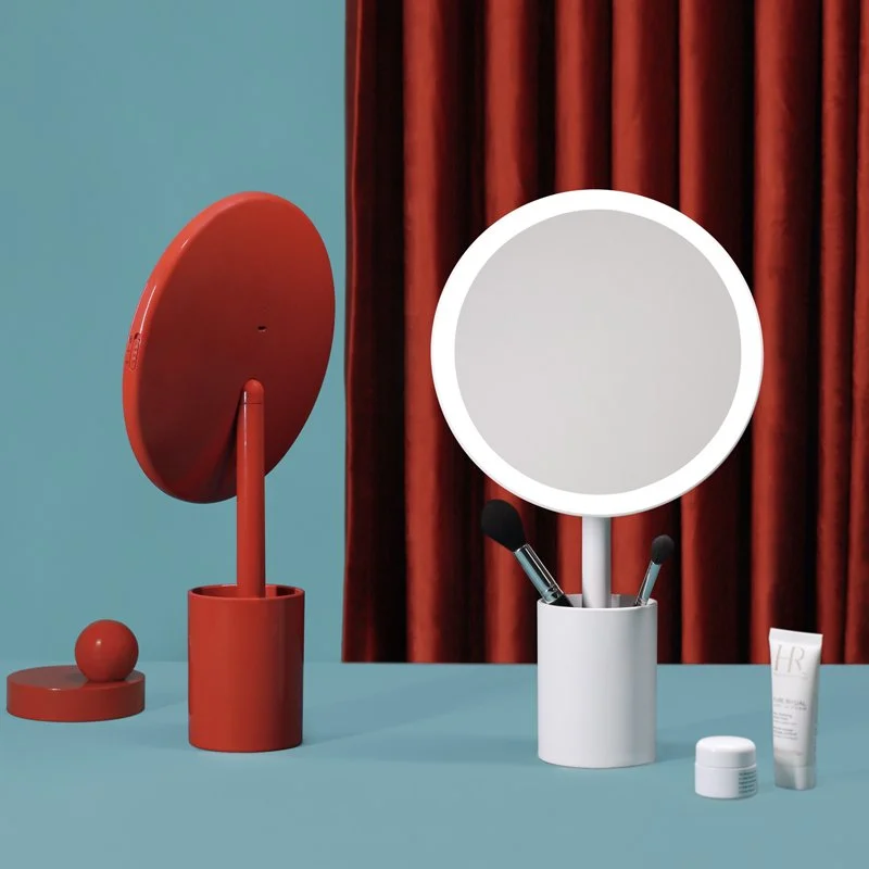 OSC BRUSH HOLDER LED ILLUMINATED MAKEUP MIRROR