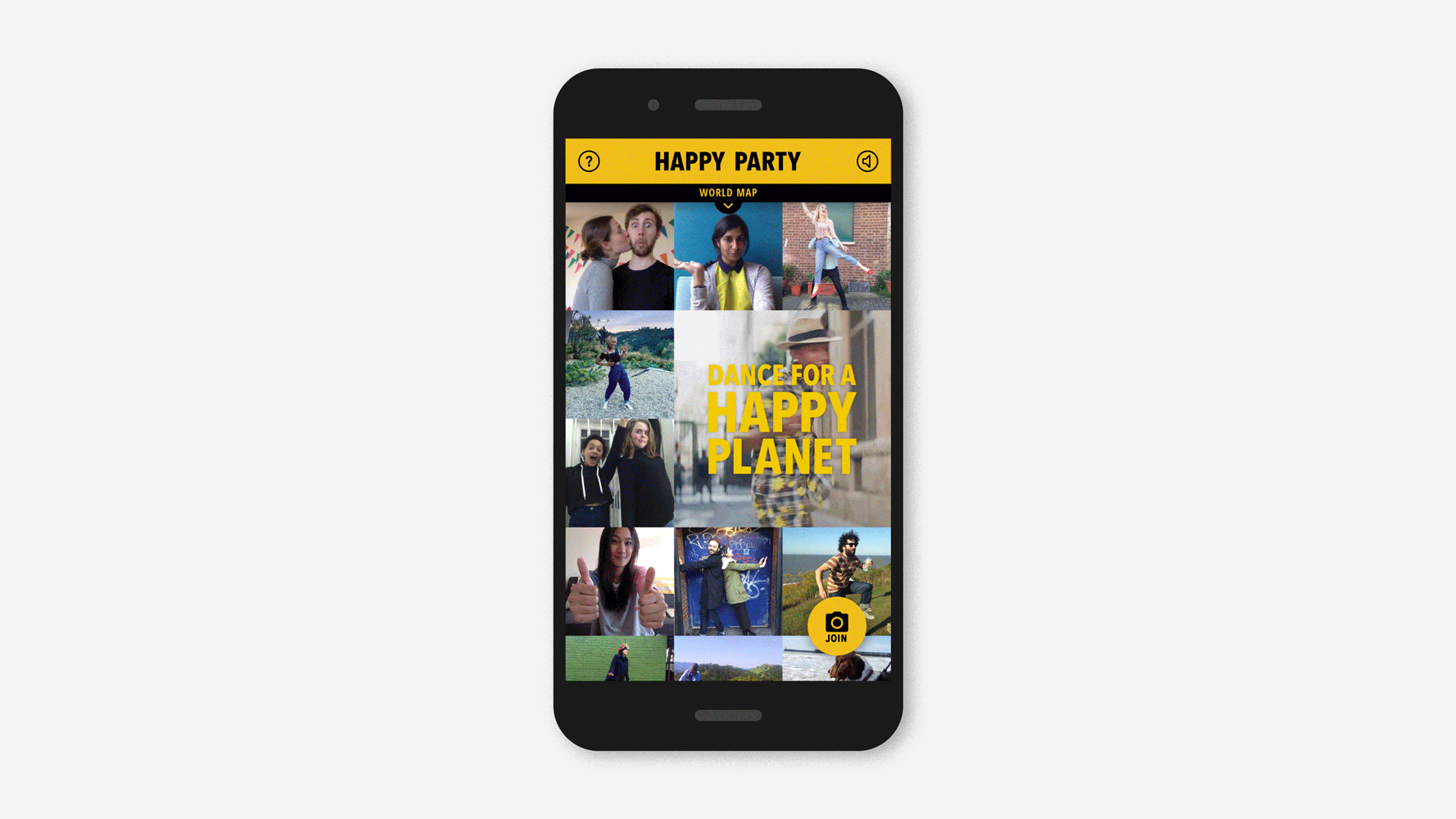 To join the party, all you had to do was take 4 pictures using your device’s camera, you could then invite your friends to join.