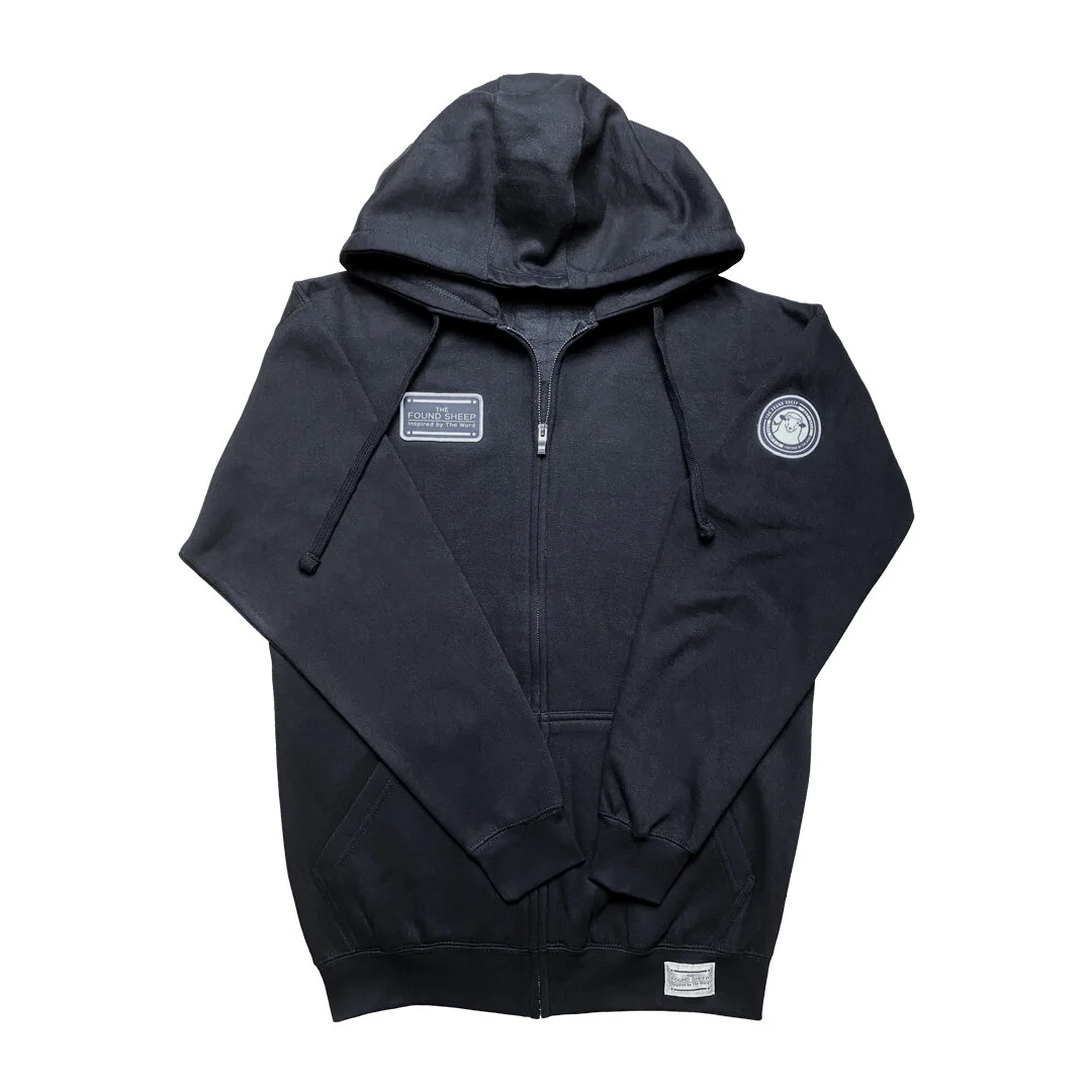 Premium Zip-Up Hoodie (Black) — The Found Sheep