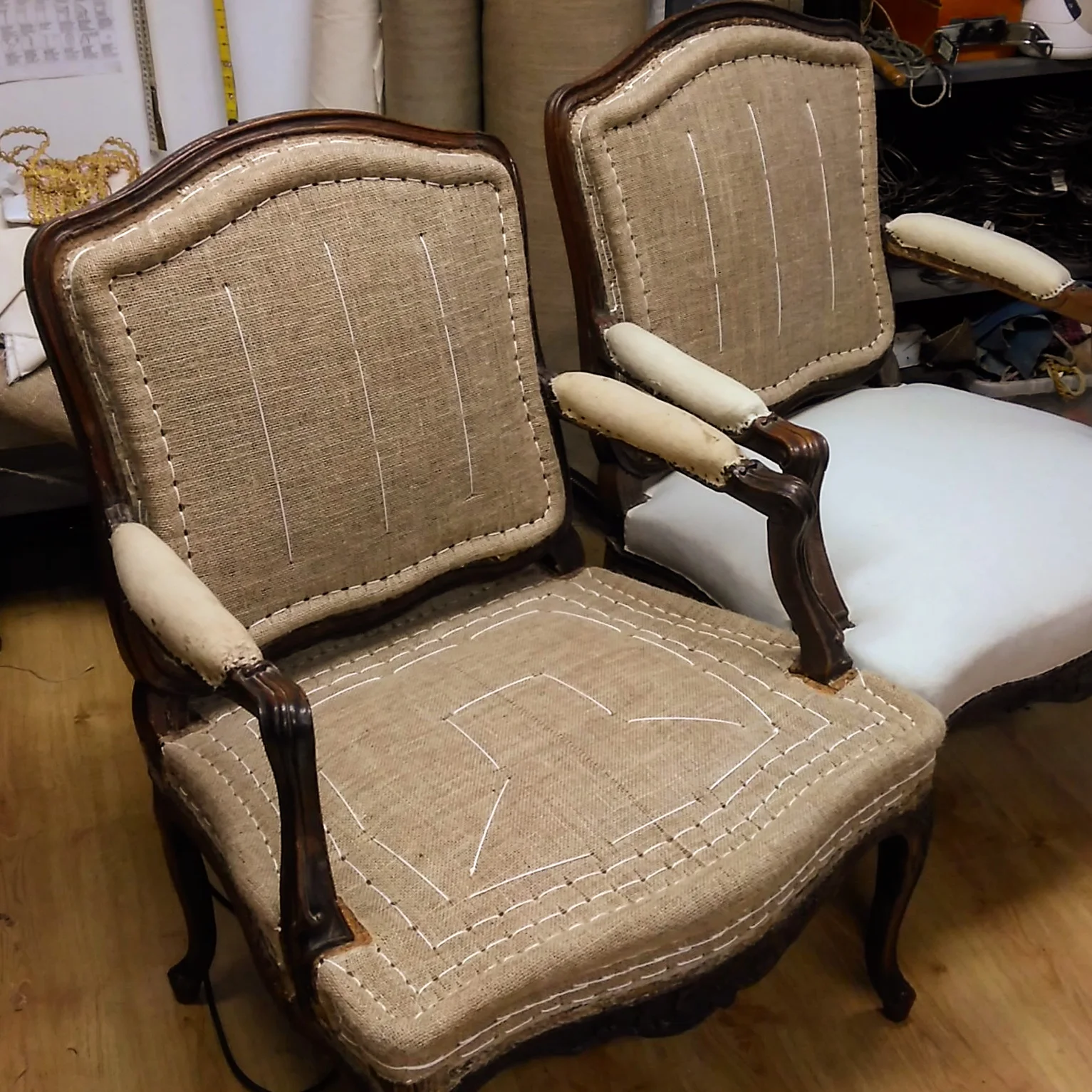  French Stitching on ‘fauteui à la reine’ (Louis XV style) 