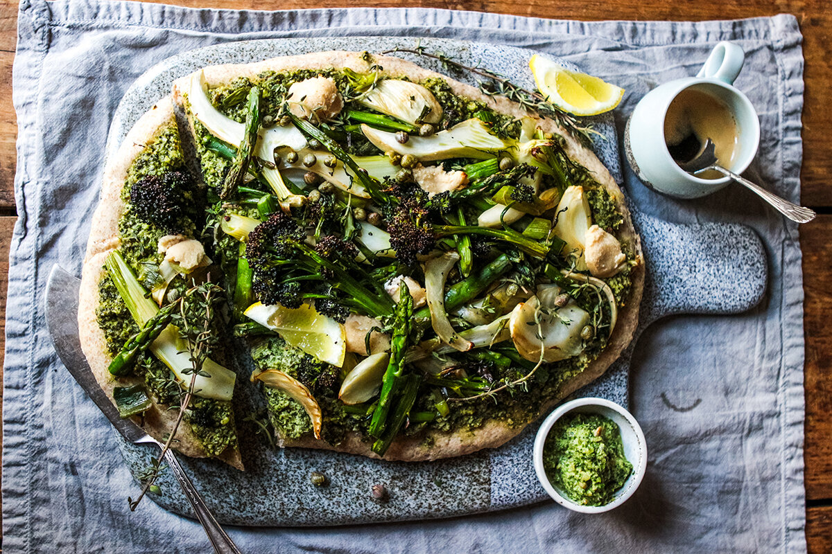 Well Nourished  |  Spring Green Pizza