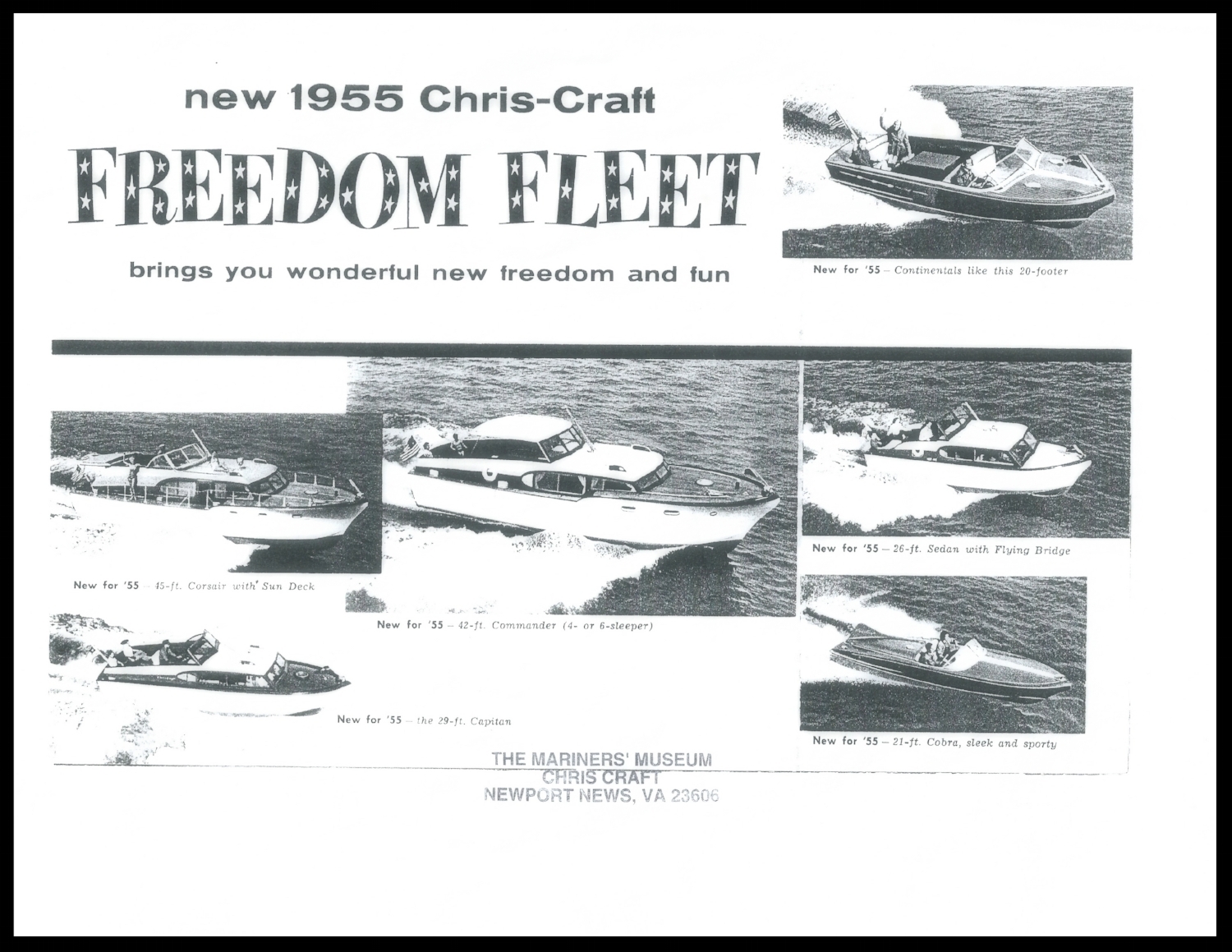 Chris Craft 1961 Cruisers Boat Brochure Catalog 