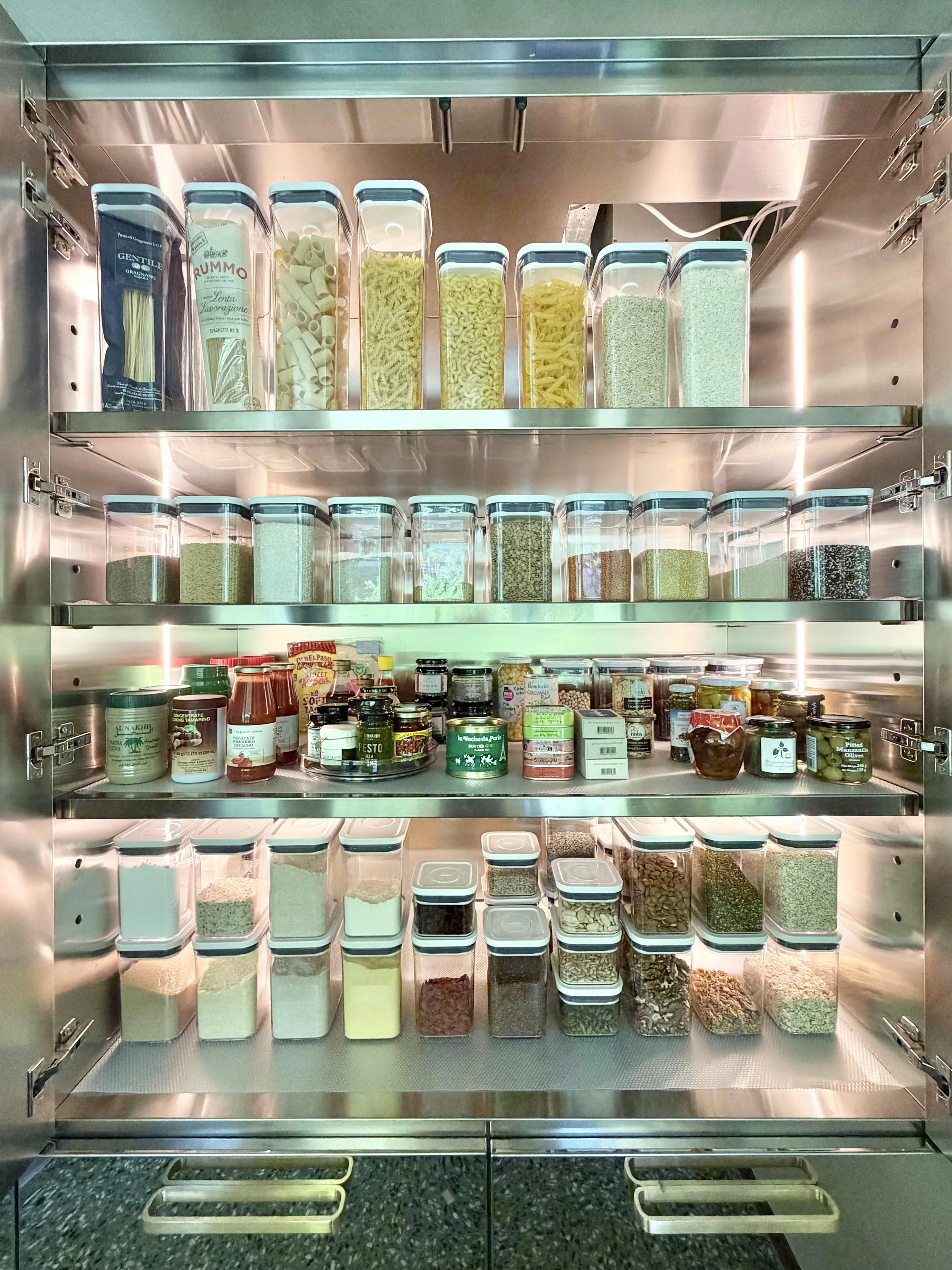 Pantry organisation in an organised kitchen