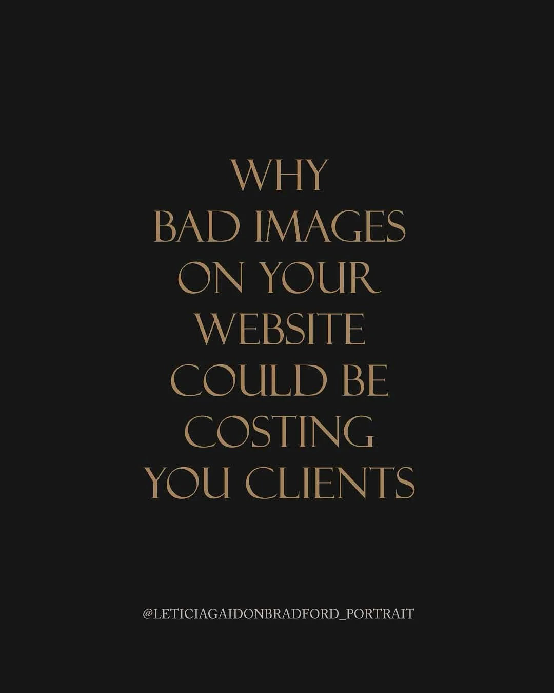 You have a lot of competitors in your market and people are quick to judge. Poor images can cost you opportunities before you even have a chance to speak. The good news is that the opposite is also true: strong, professional visuals can open doors, b