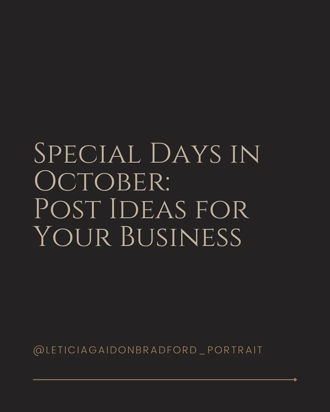 ⭐️Ideas for your October social media content ⭐️

October is packed with special days that can help you connect with your audience in meaningful and creative ways. From finance and HR to hospitality (and many more!), there are plenty of opportunities