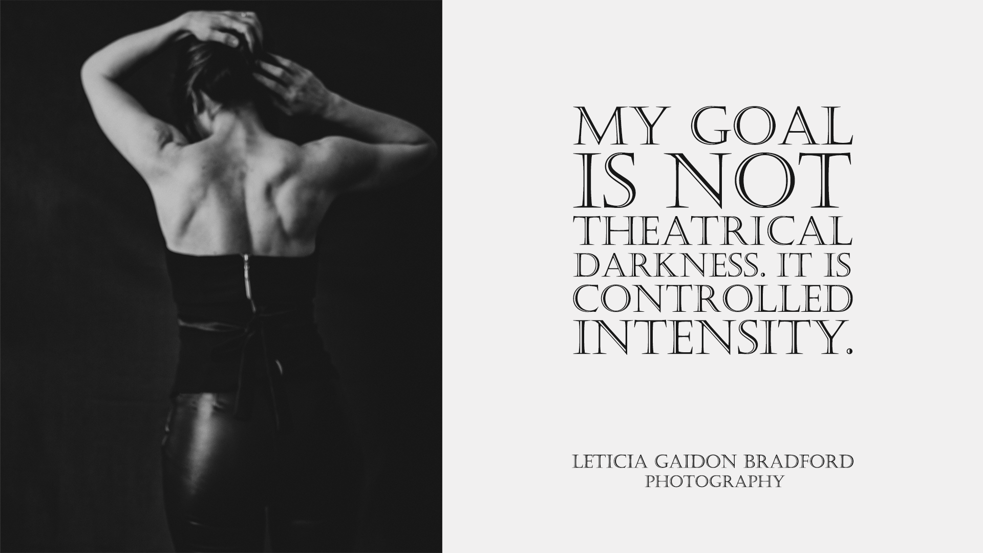 Lady giving her back to the camera wearing a corset and leather trousers. Aberdeen and Aberdeenshire photographer - Letcia Gaidon Bradford Photography - Headshots - Corporative photos - Blog - Boudoir - Dating App Profile - Personal Branding