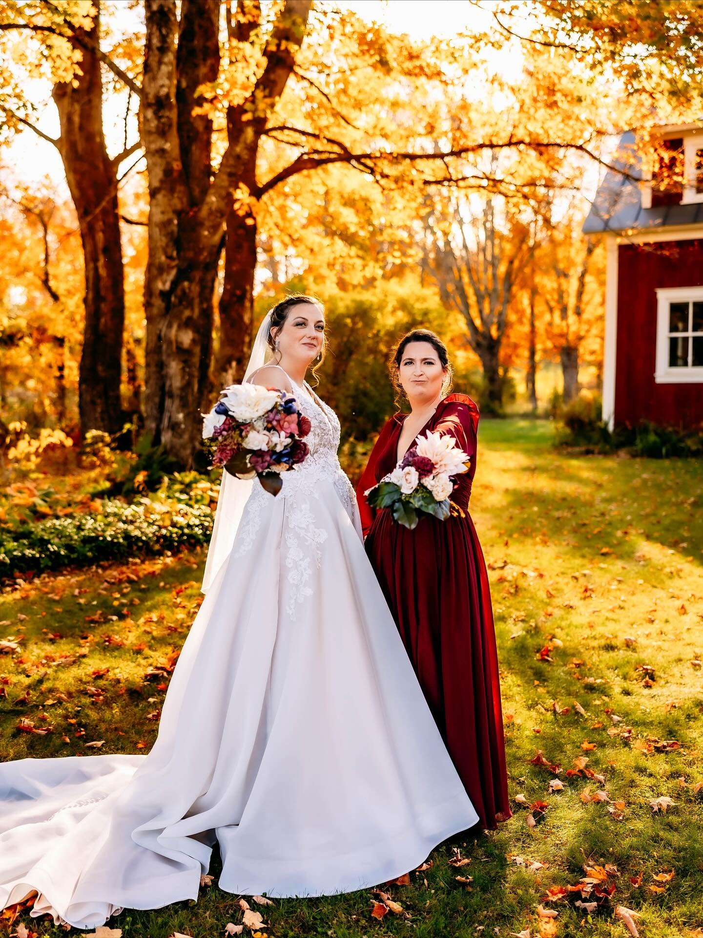 Here&rsquo;s to those who are by our side through all the ups and downs that life throws our way! 

Photos by @bridgettmobbsphotography 

#besties #friendship #friendsforlife #weddingday #vermontfallwedding #laughlovelive