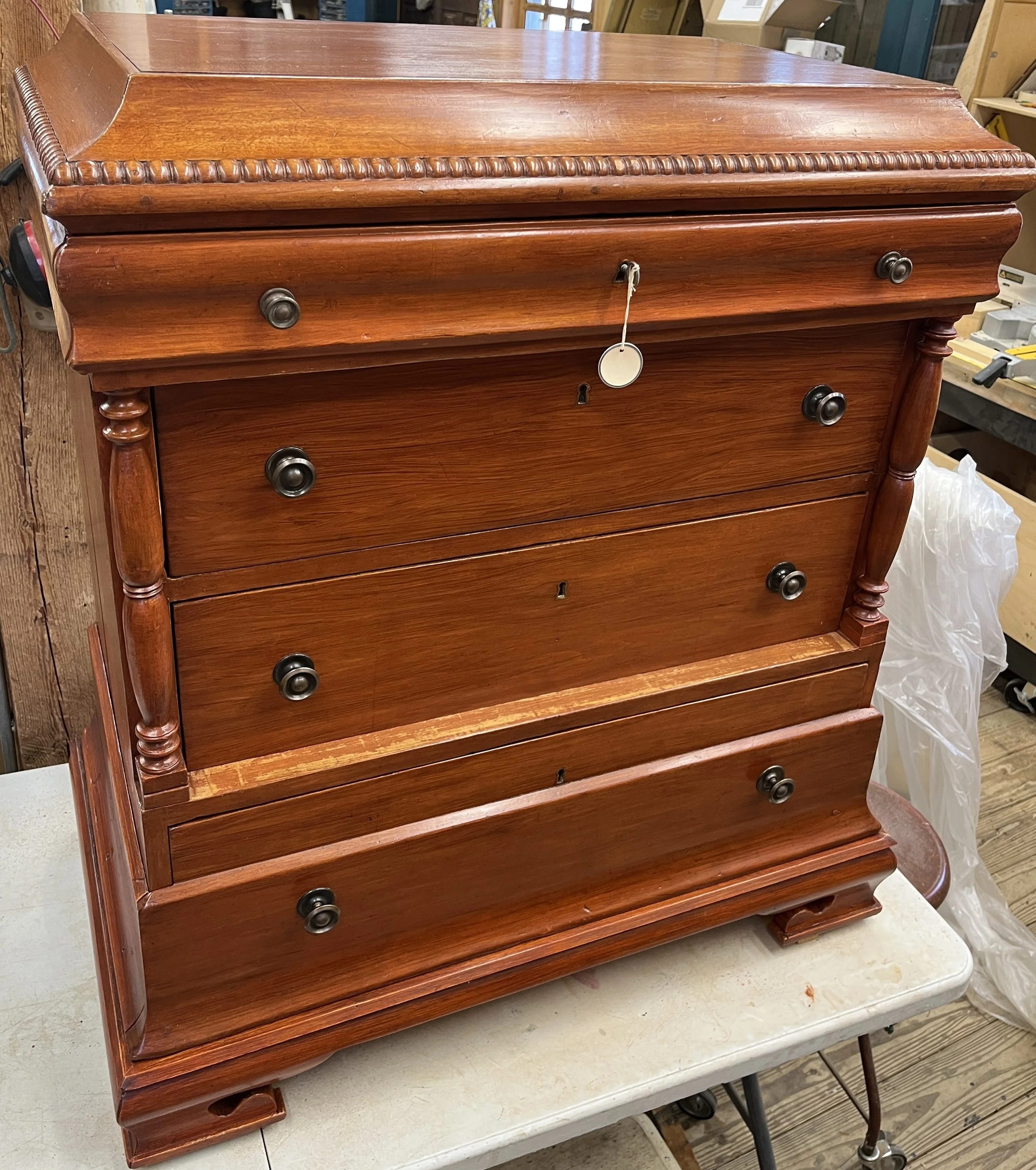 Norwegian Sideboard restored; locks, keys - mid-19th Century; painted pine. 35” W x 40” H x 19” D. F-55 $650.00
