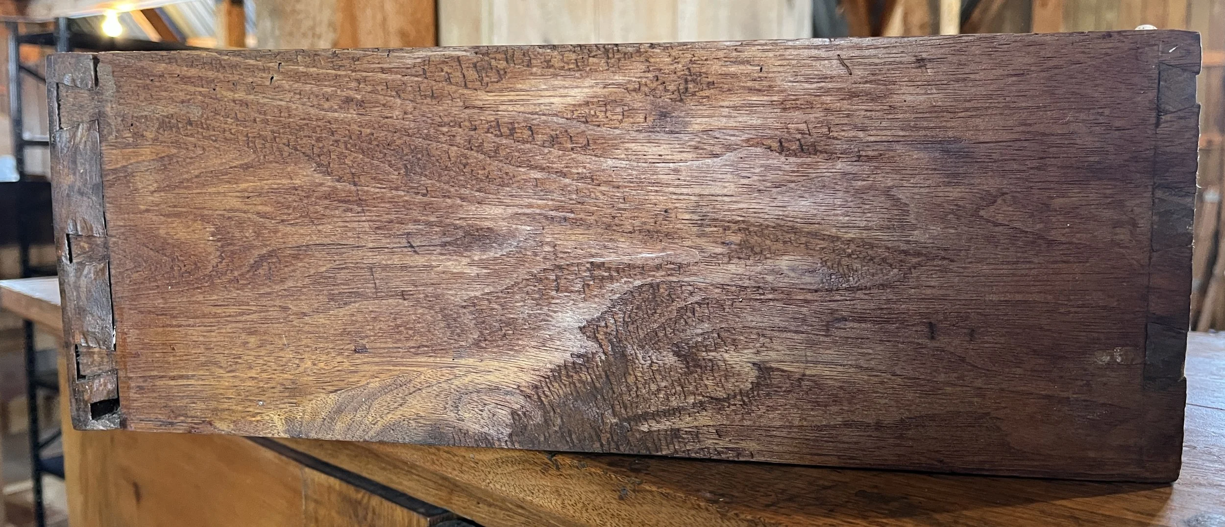  Handcut dovetails, front and back.  