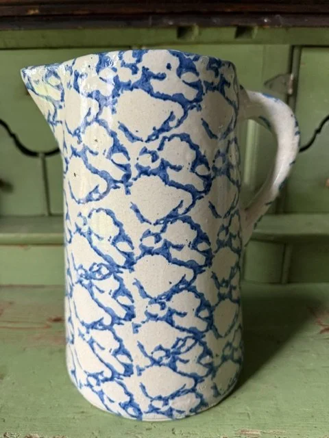 Straight sided Spongeware Pitcher