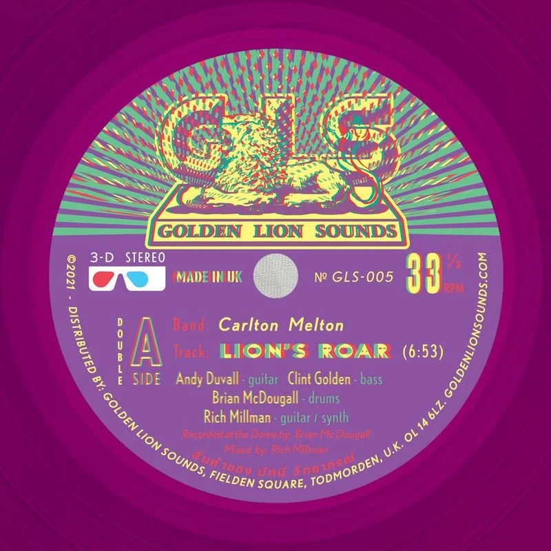 DEAD SEA APES / CARLTON MELTON split 7inch released on GOLDEN LION SOUNDS