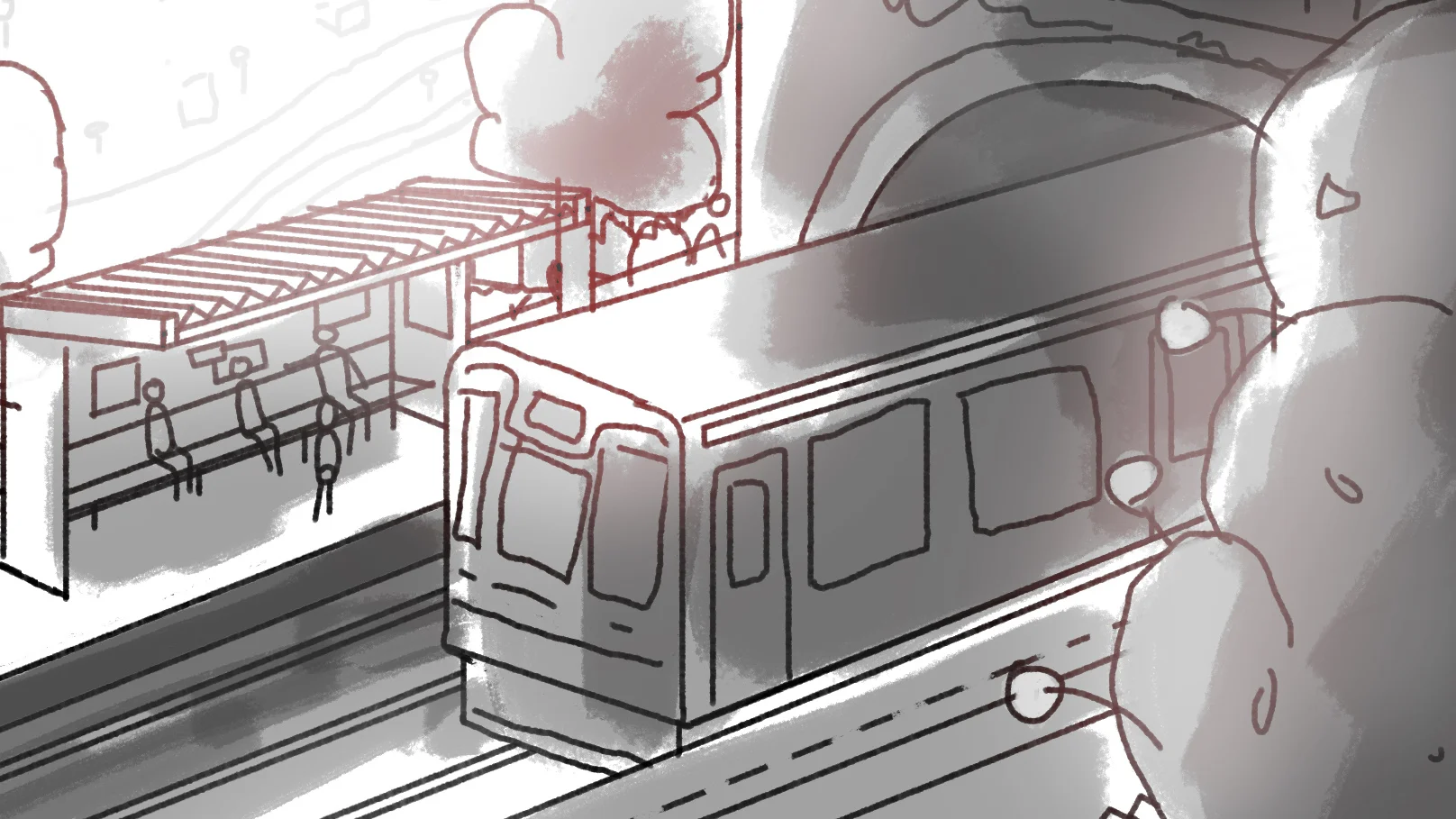 Tone mapping to help set the feel and give Billy an idea of where I wanted the sun to be. 
