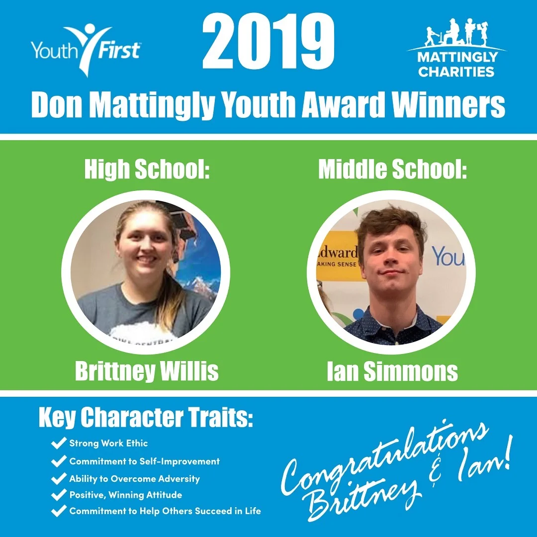Don Mattingly Youth First Award Winners