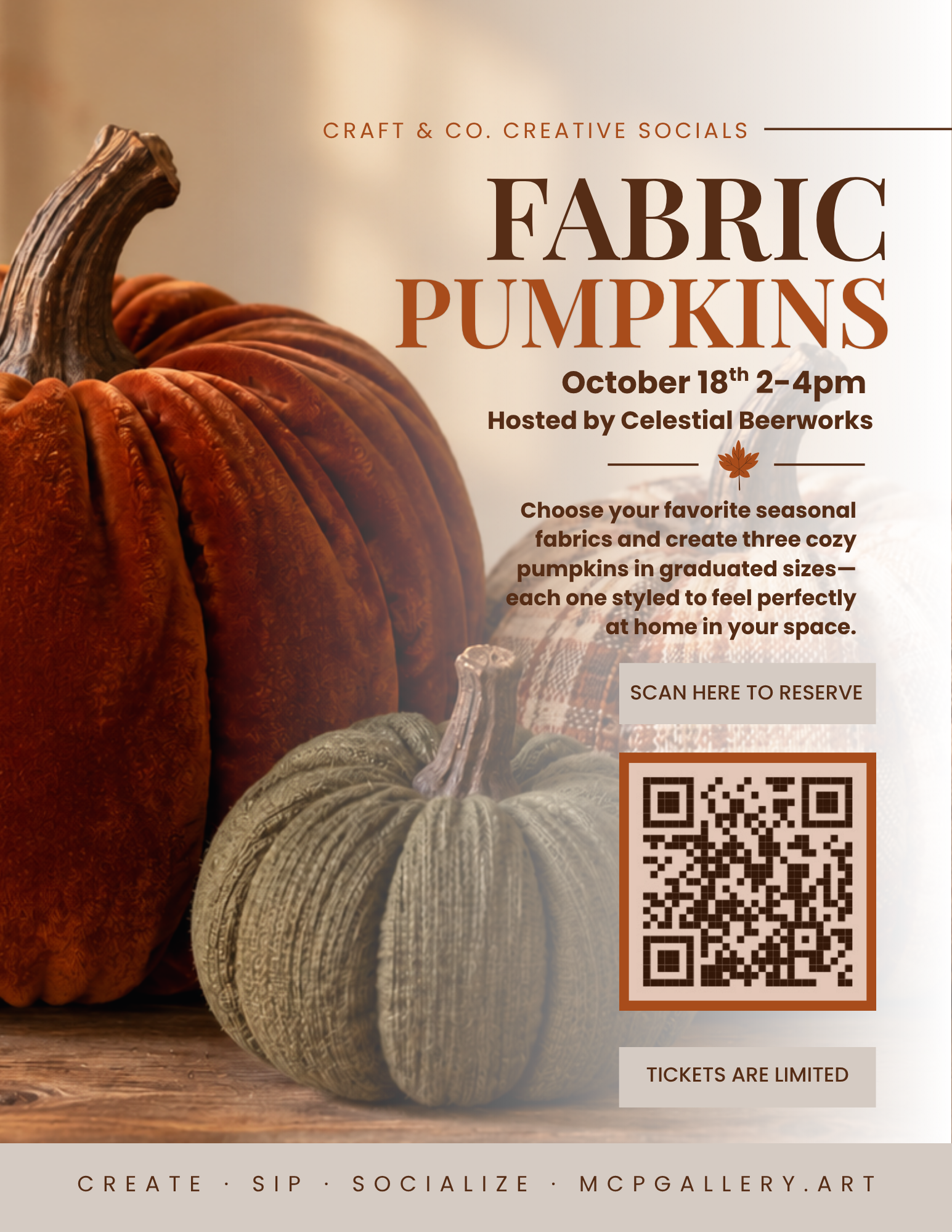Fall Decorating Class - Make a Fabric Pumpkin