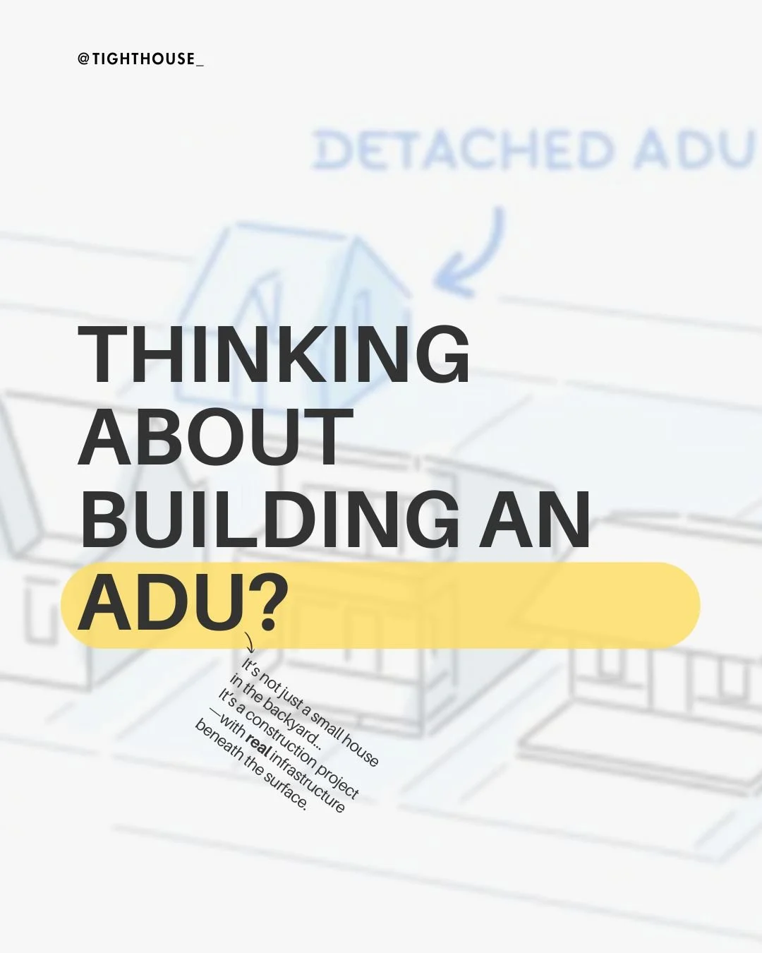 Most people imagine an ADU as a small second home tucked neatly behind the main house.
But what they don&rsquo;t picture is the network of trenches running underground&mdash;carrying power, water, and sewer lines to make that little building actually